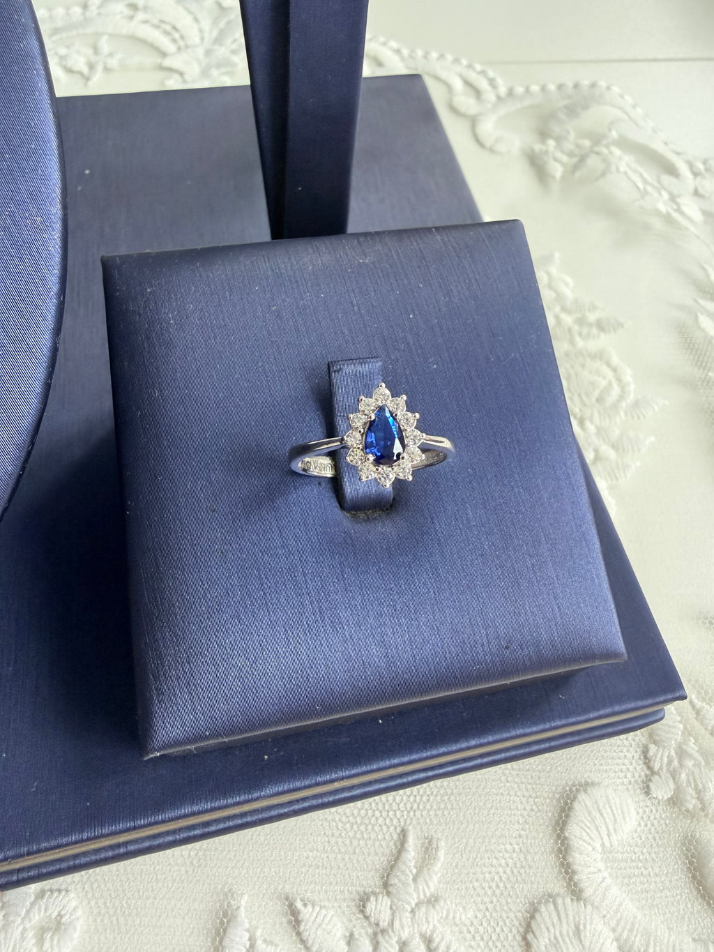 Synthetic Sapphire 925 Sterling Silver Set