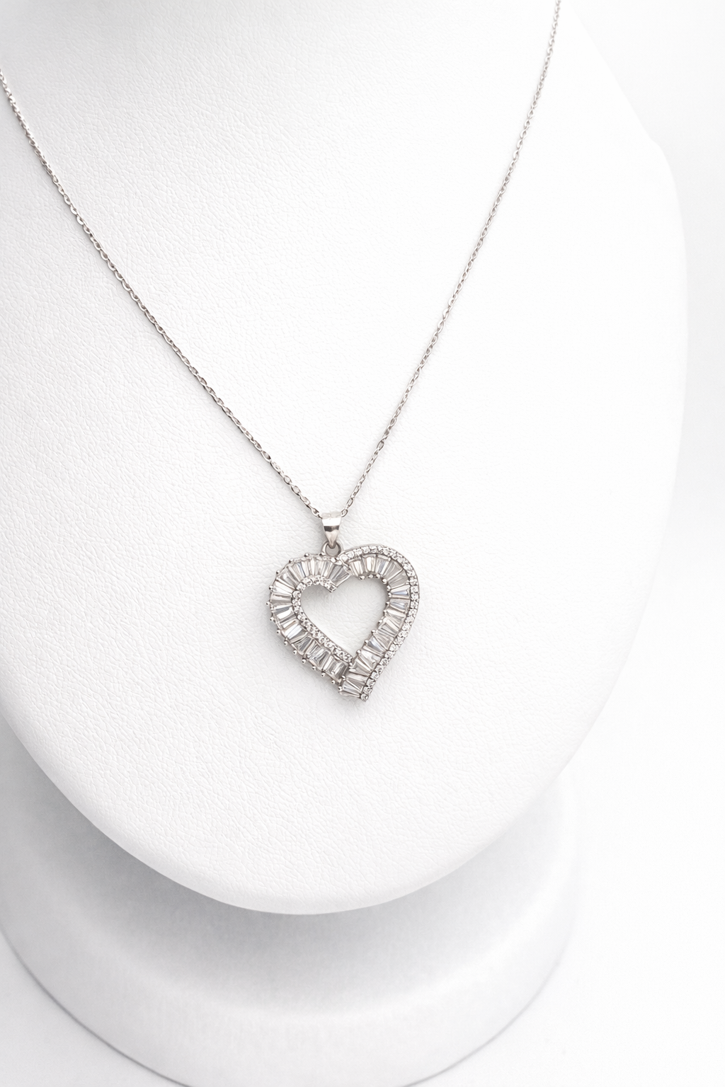 Heart Diamond 925 Sterling Silver Necklacee