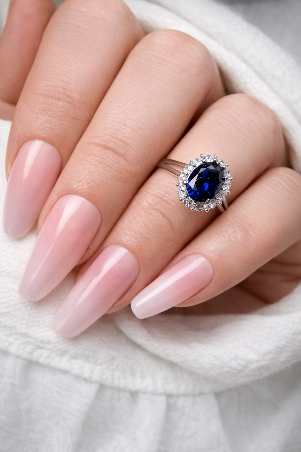 Synthetic Sapphire Ring