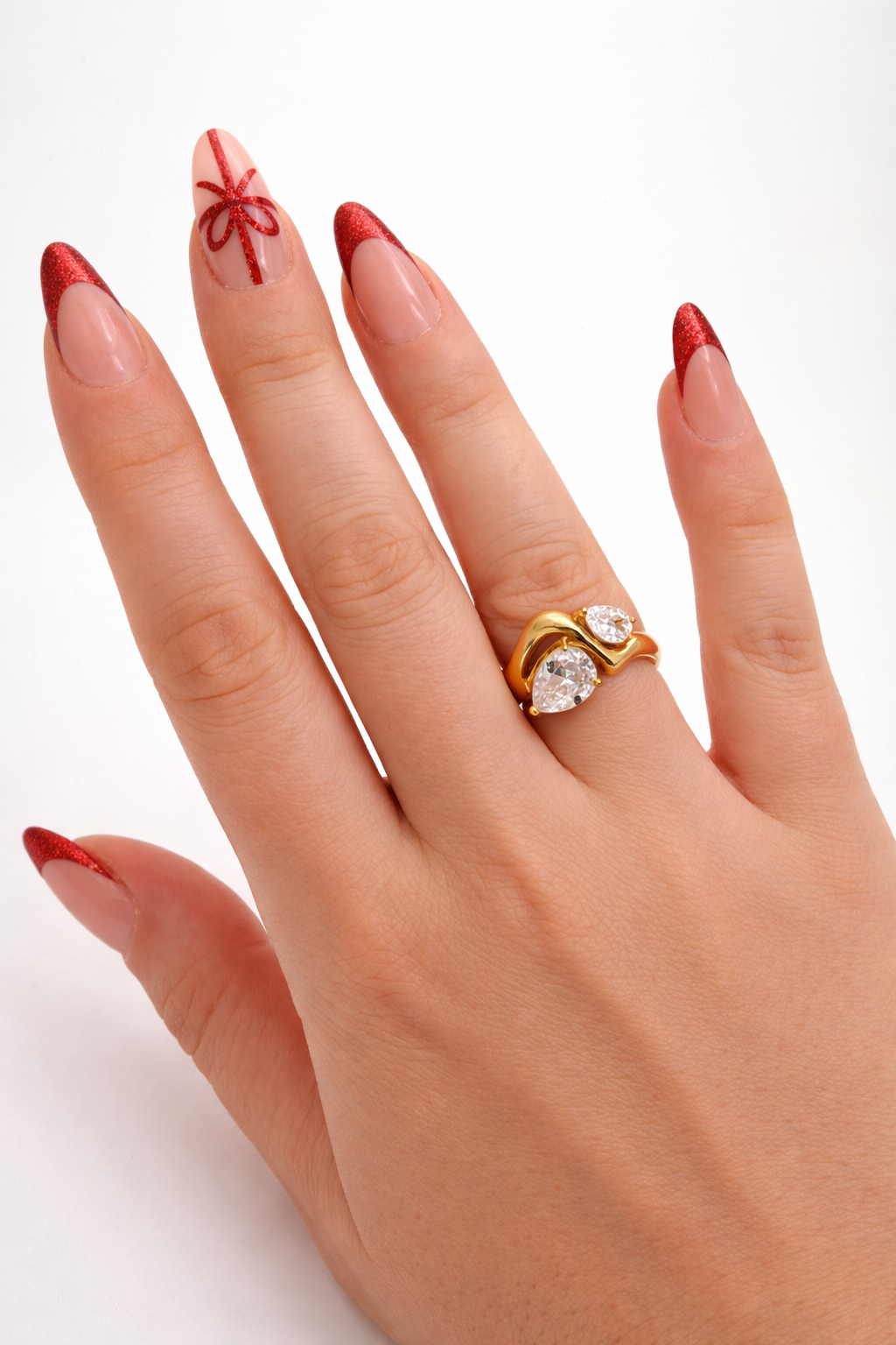 Dualis Ring Stainless Steel 18k Gold Plated
