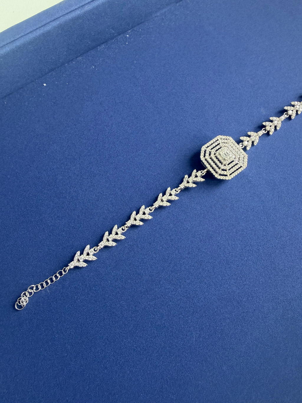 Baguette Legend Diamond-Effect 925 Sterling Silver Bracelet