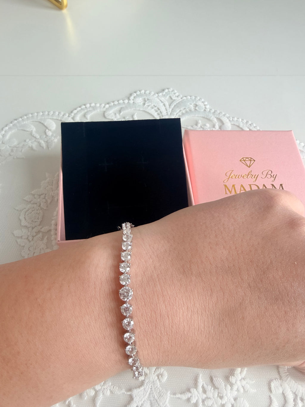 Classic Tennis 925 Sterling Silver Bracelet