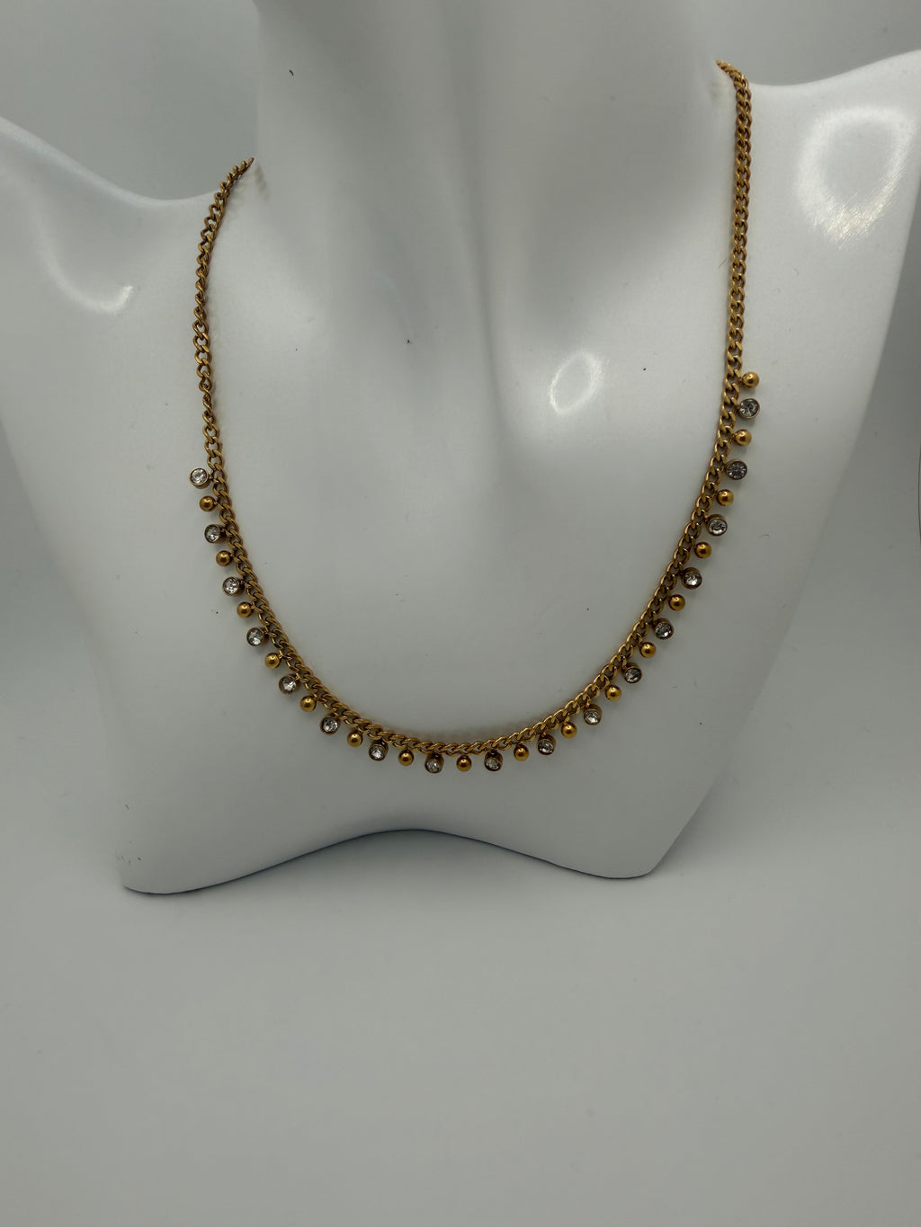 Luxury Gold-Plated Necklace with Crystal Pendants