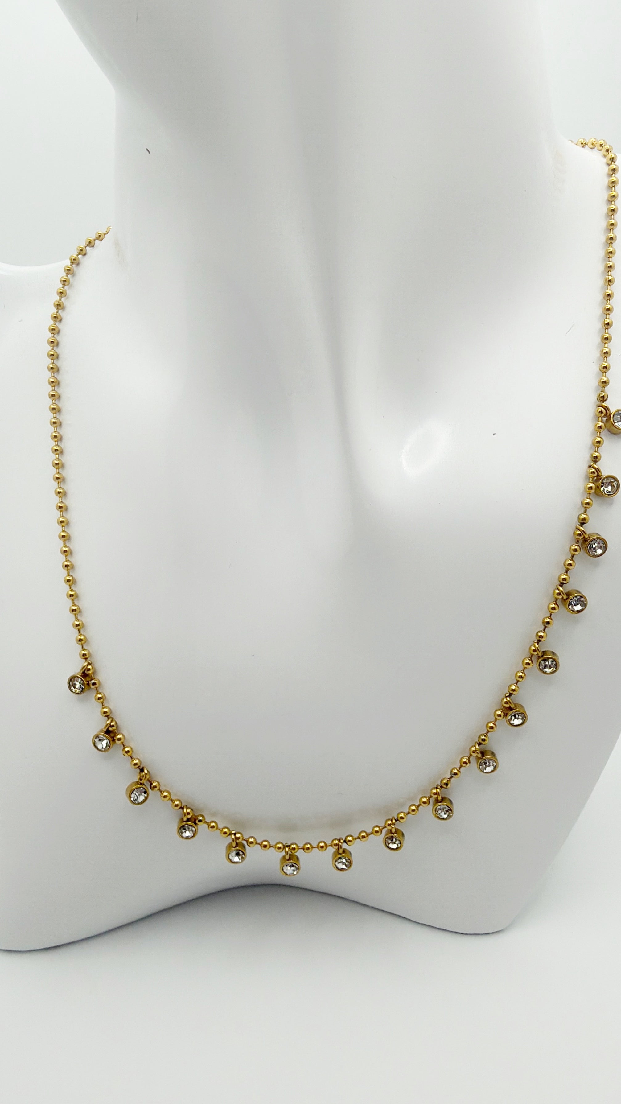 Ball Diamond Stainless Steel Necklace