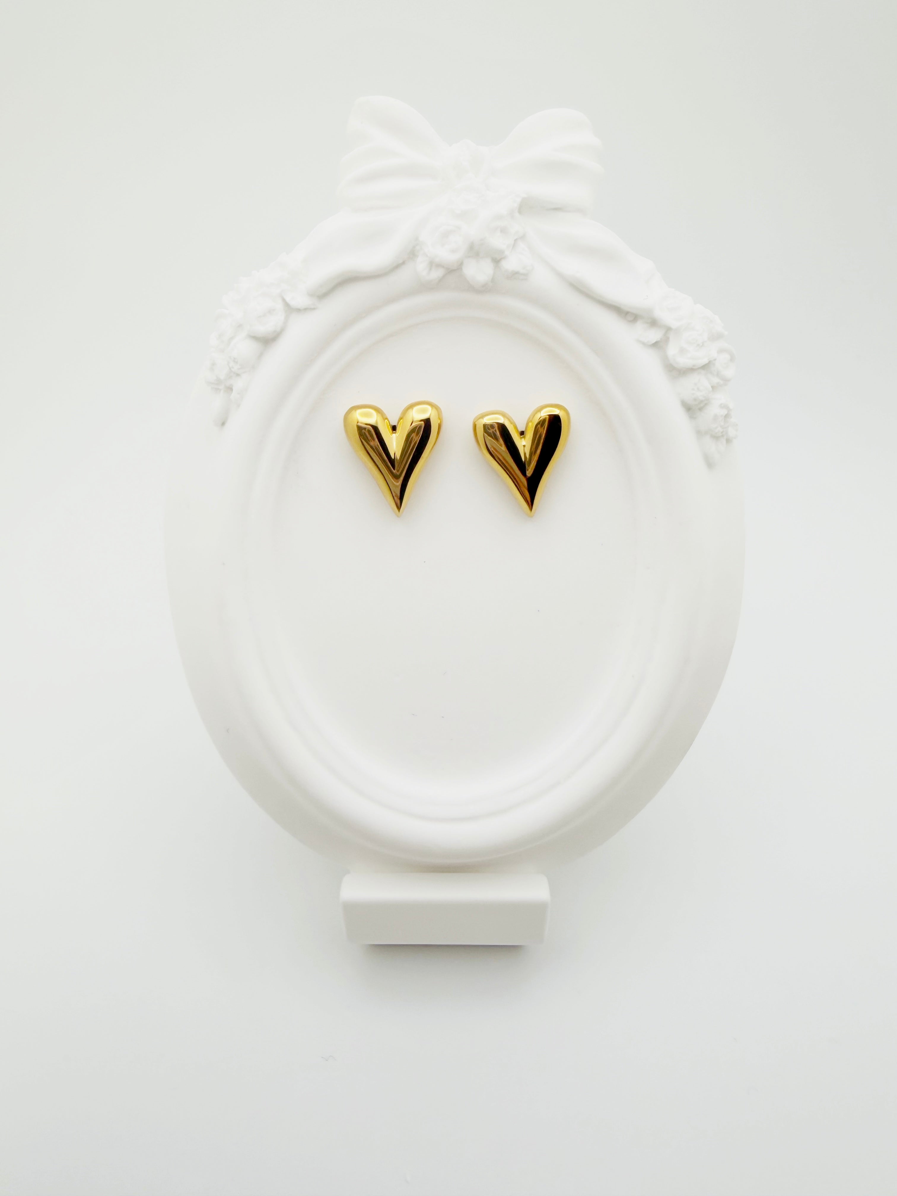 Heart Small Gold Stainless Steel Earring