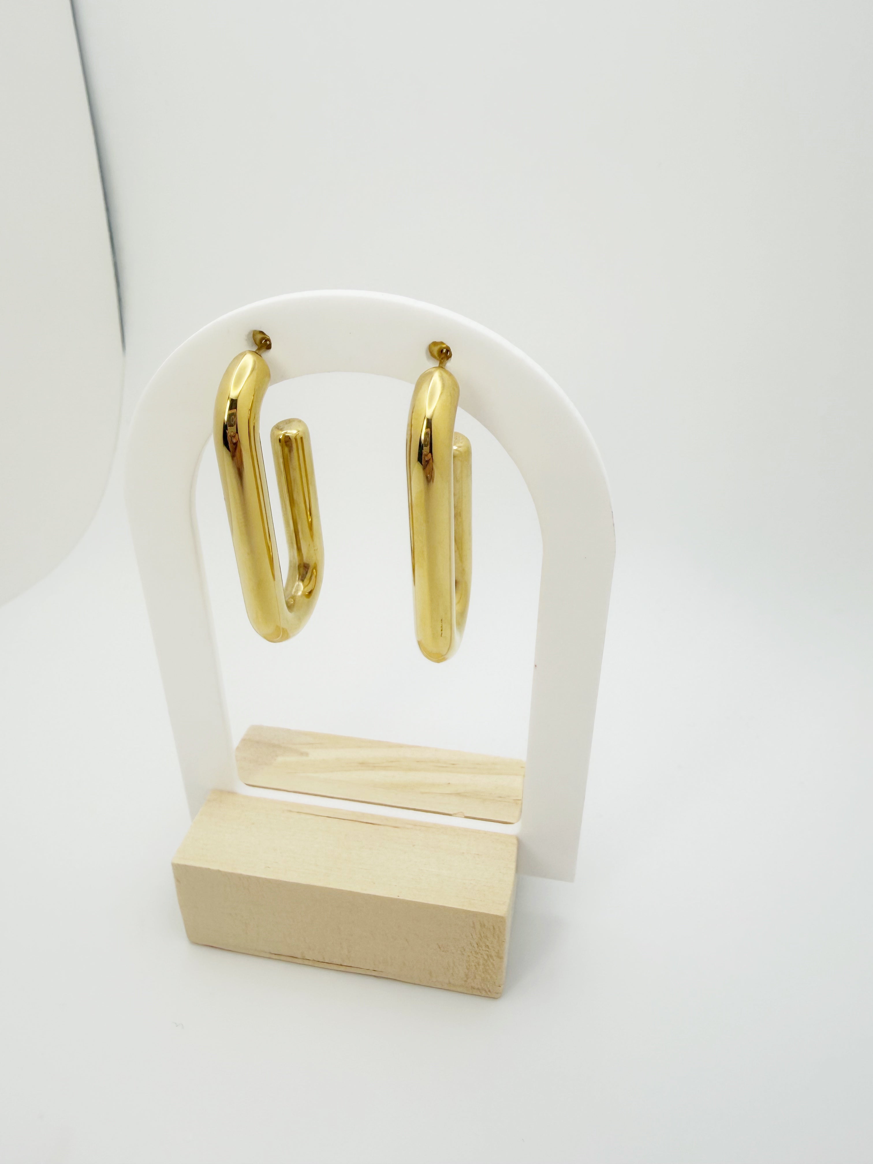 Geometric Gold Stainless Steel Earring