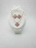 Madam 925 Silver Clover Rose Gold Set