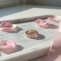 Zircon Pinkly Stainless Steel Ring