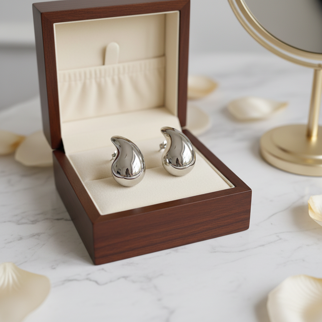 Water Drop Stainless Steel Earring