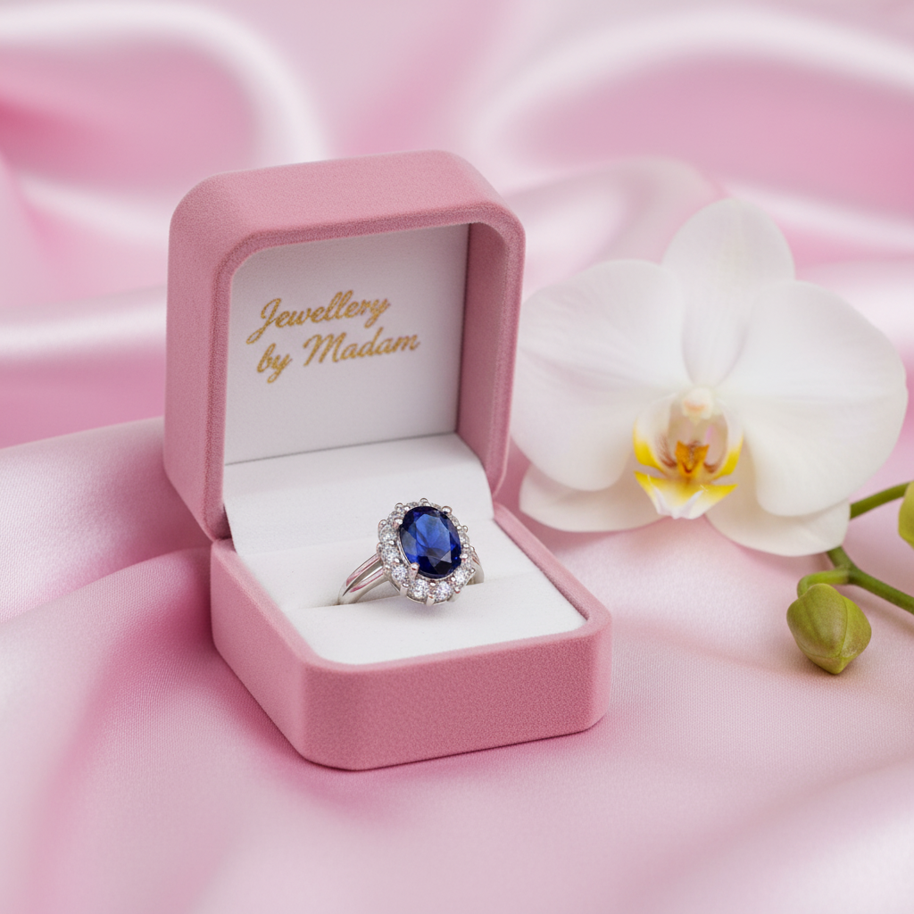 Sentetic Sapphire Ring