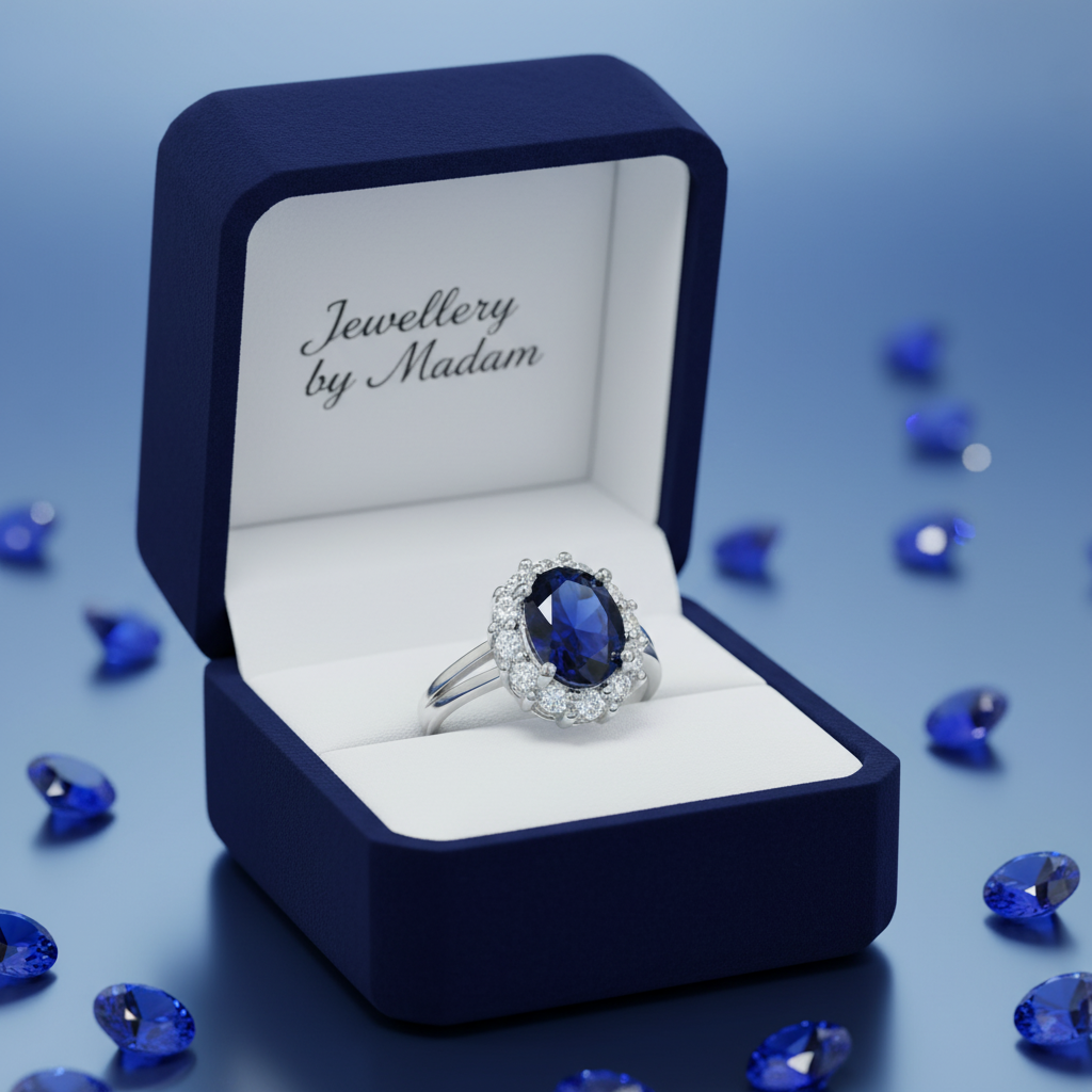 Sentetic Sapphire Ring