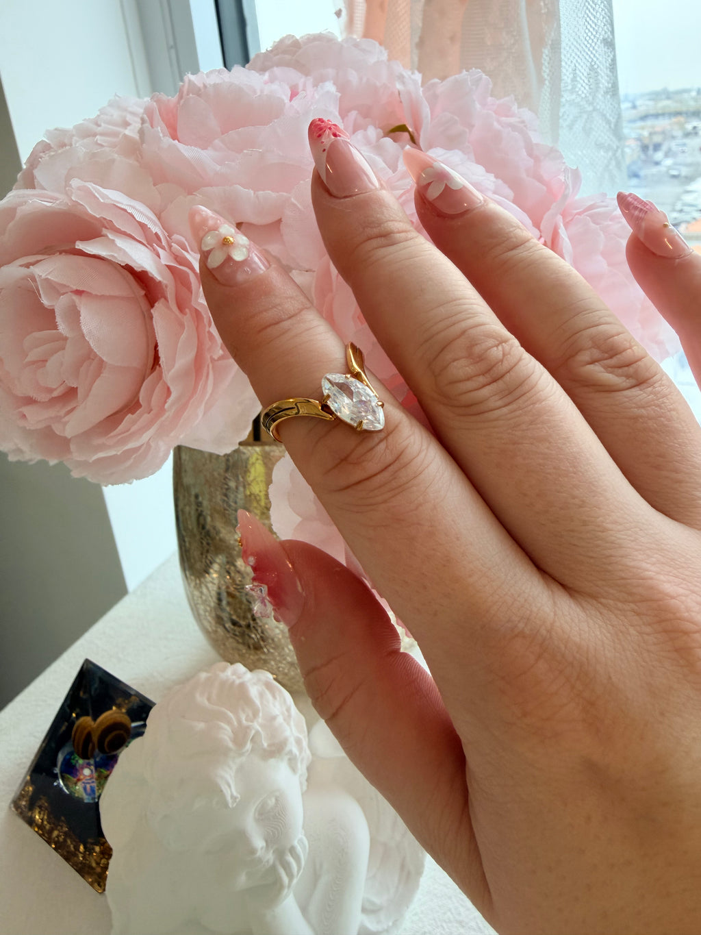 Vivien Stainless Steel Ring 18k Gold Plated