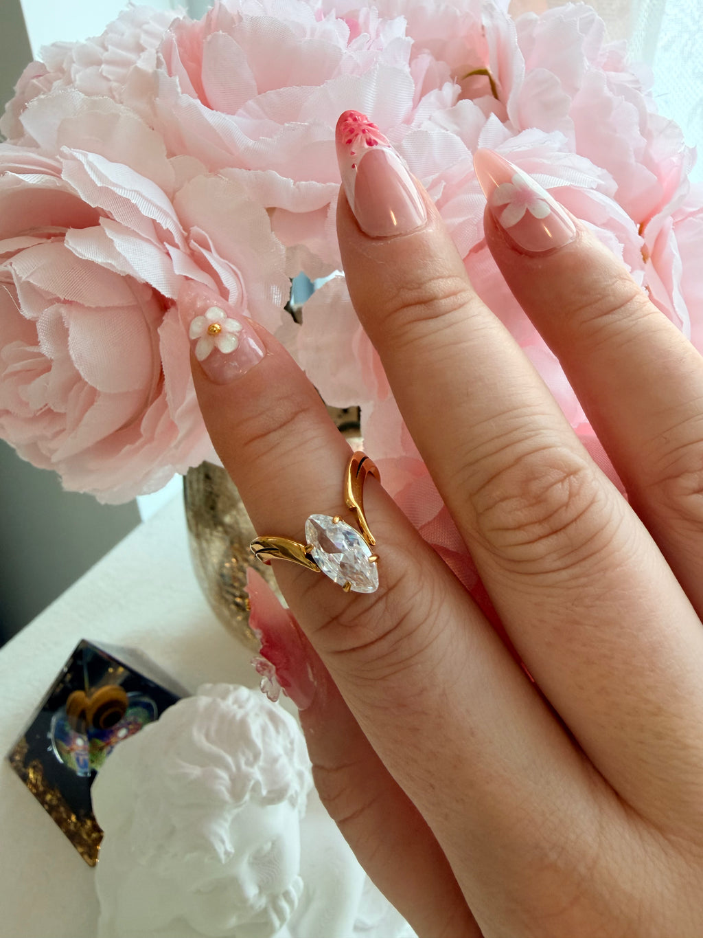 Vivien Stainless Steel Ring 18k Gold Plated