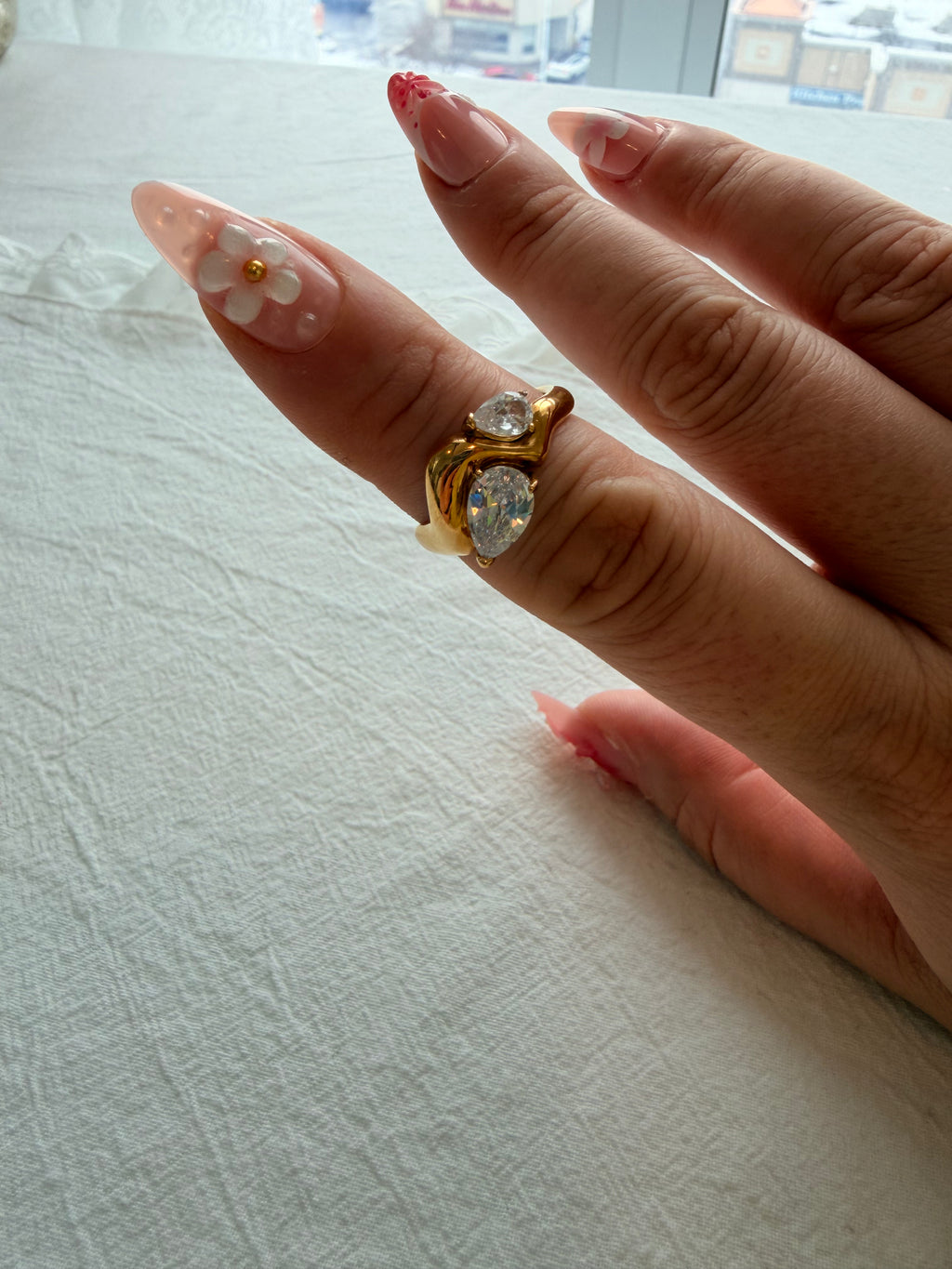 Dualis Ring Stainless Steel 18k Gold Plated