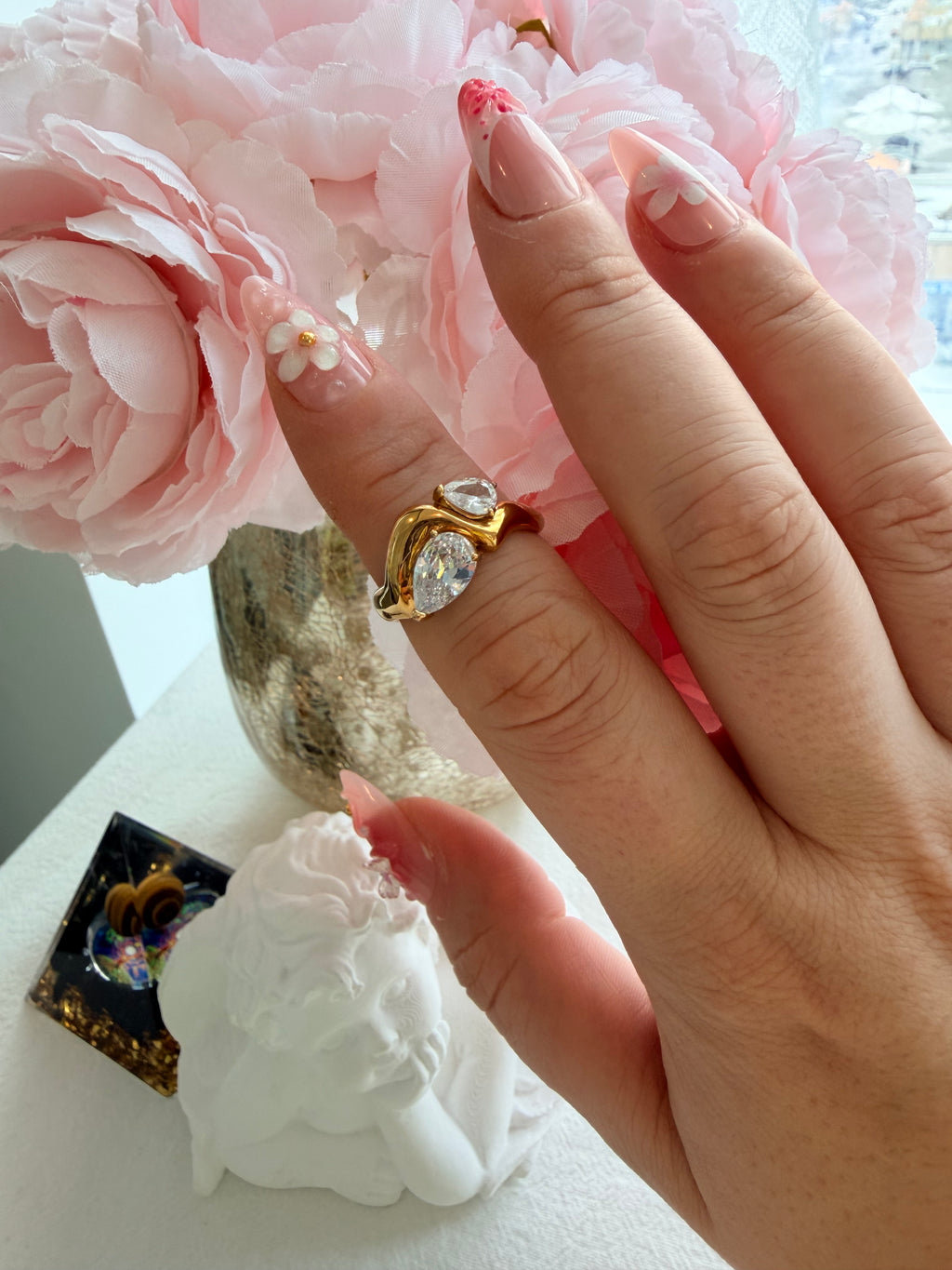 Dualis Ring Stainless Steel 18k Gold Plated