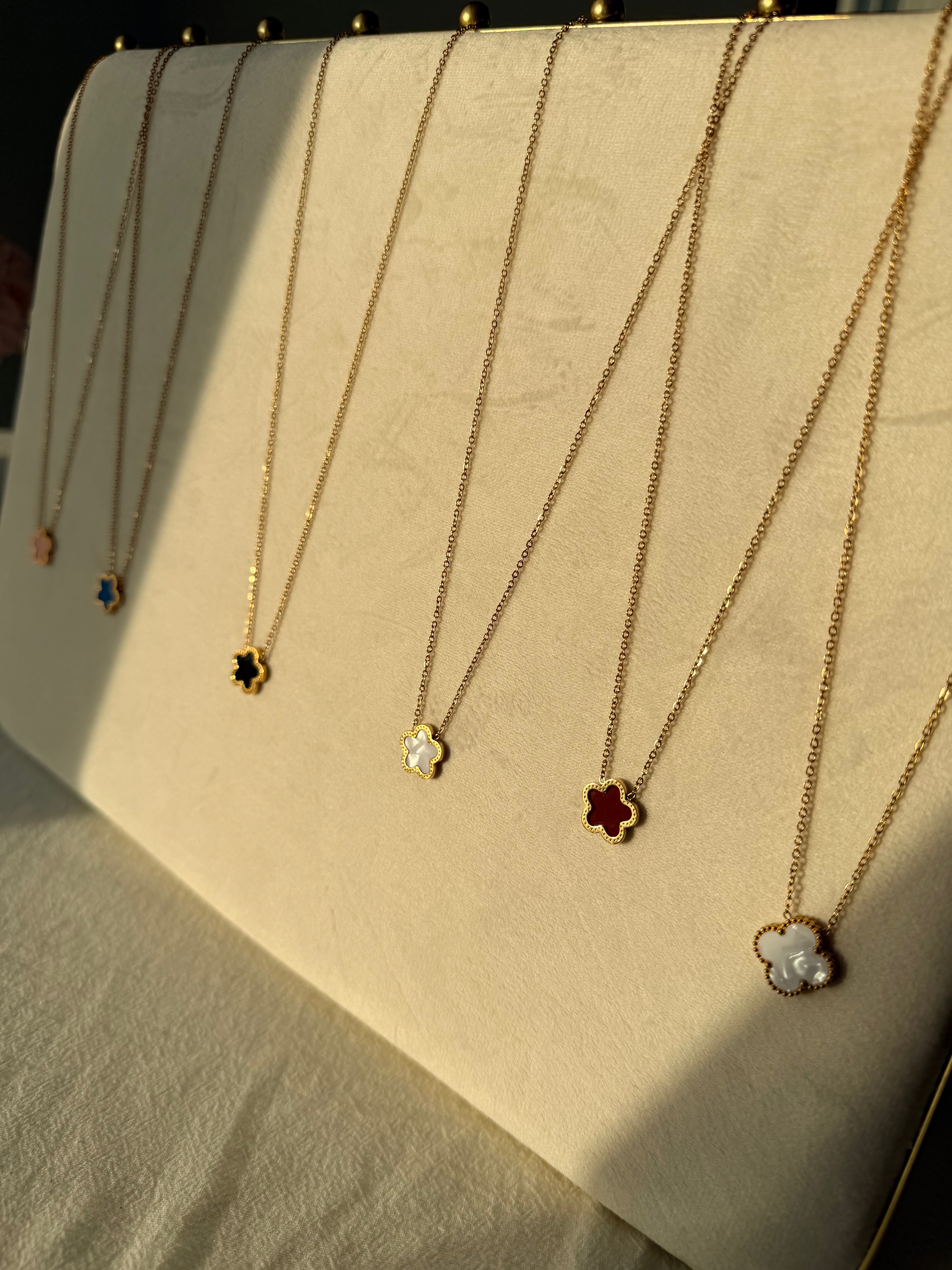 Black Clover Necklace Stainless Steel