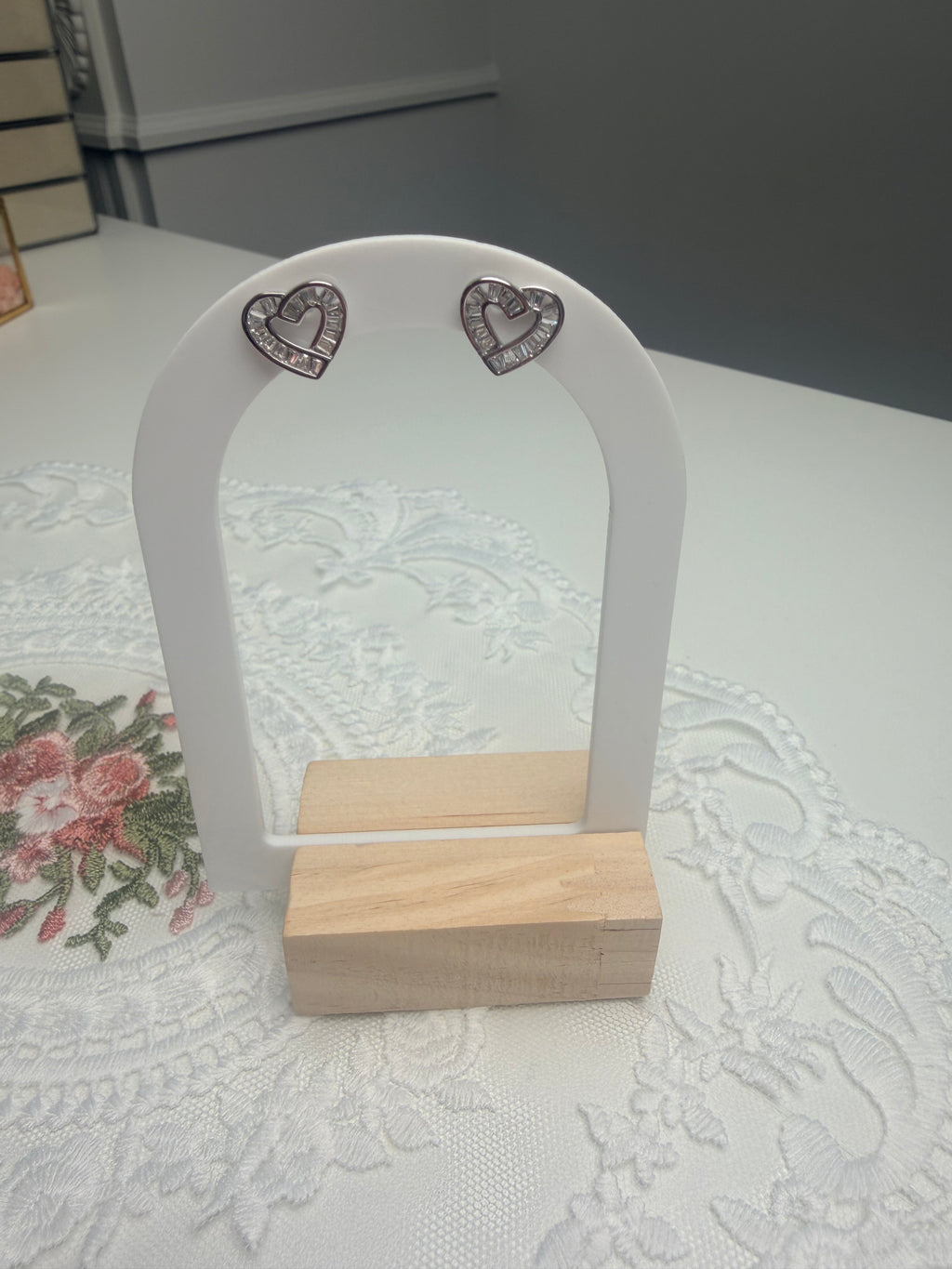 Diamond Heart 925 Sterling Silver Earring