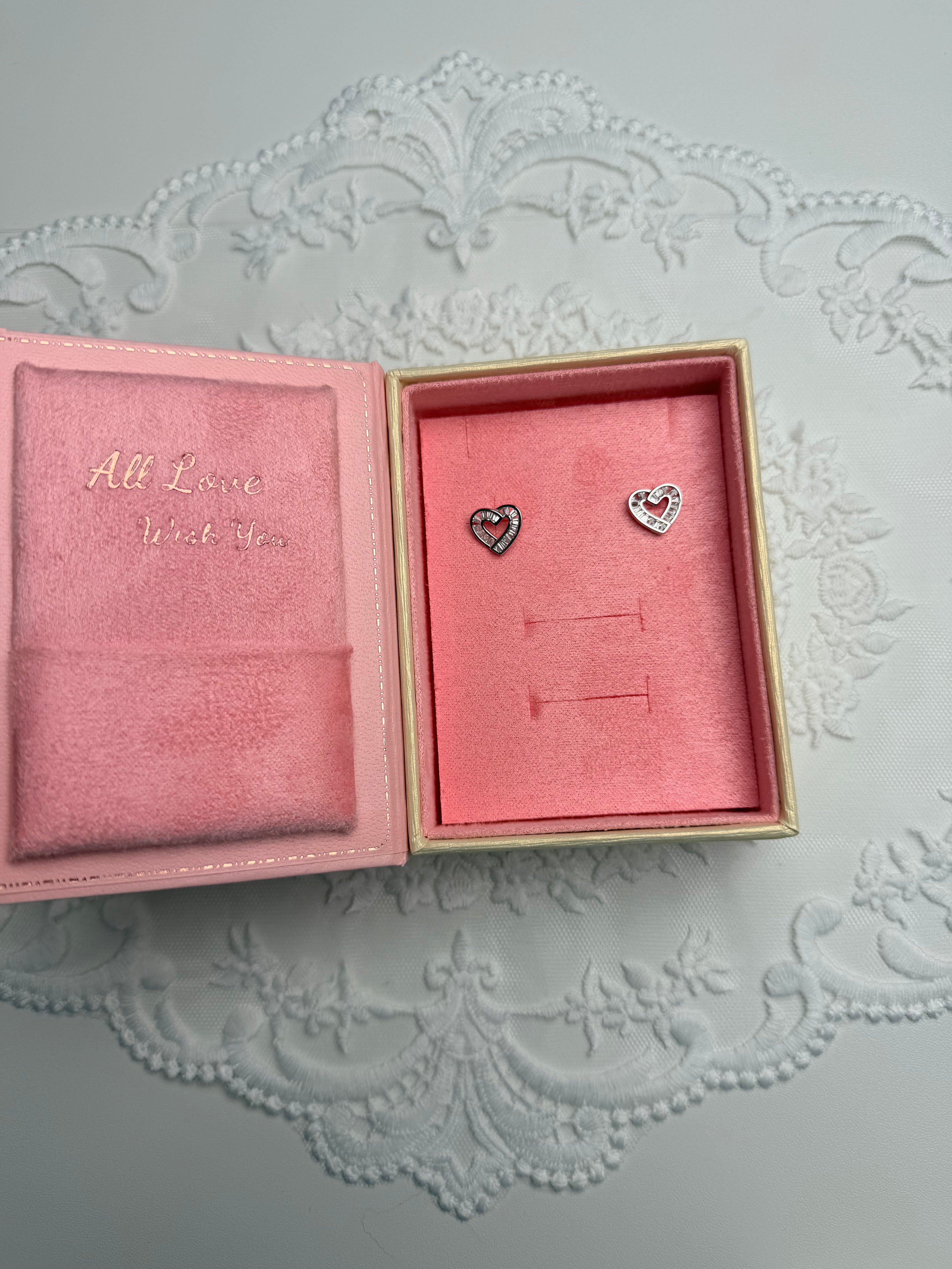 Diamond Heart 925 Sterling Silver Earring