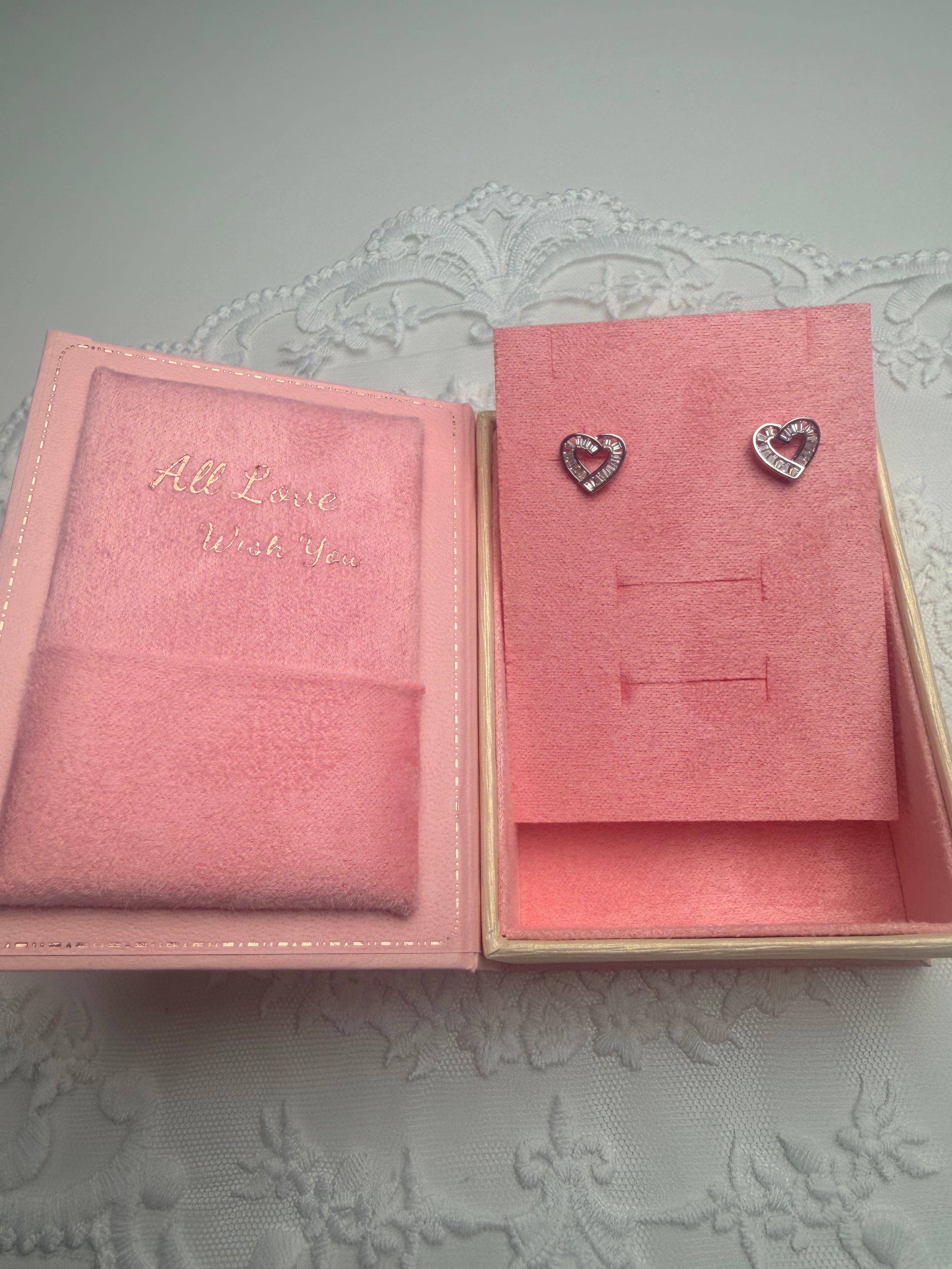 Diamond Heart 925 Sterling Silver Earring