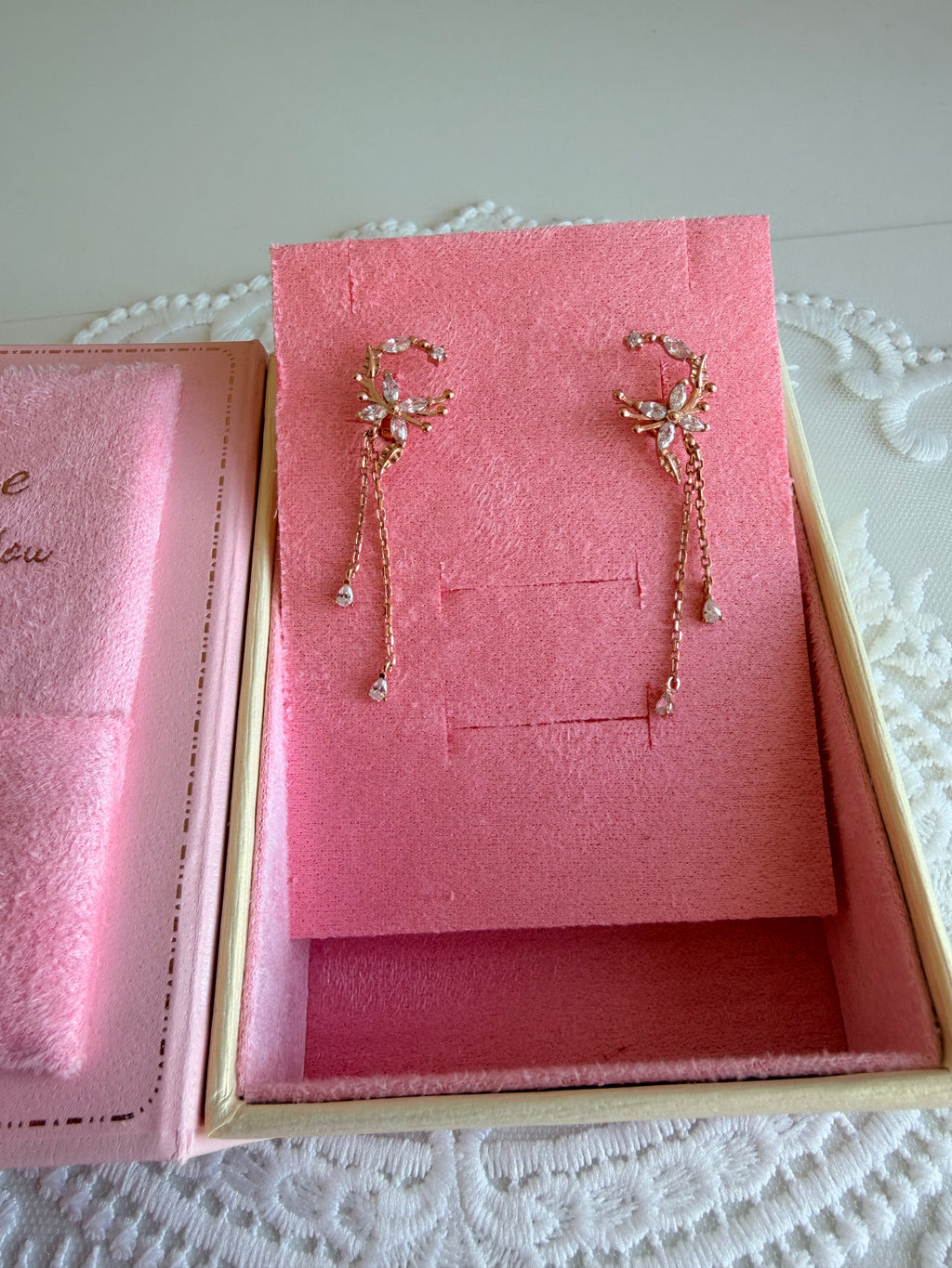 Marquise Circle Rose 925 Sterling Silver Earrings