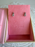 Princess Diamond 925 Sterling Silver Earrings