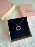 Diamond Spark Halo 925 Sterling Silver Necklace