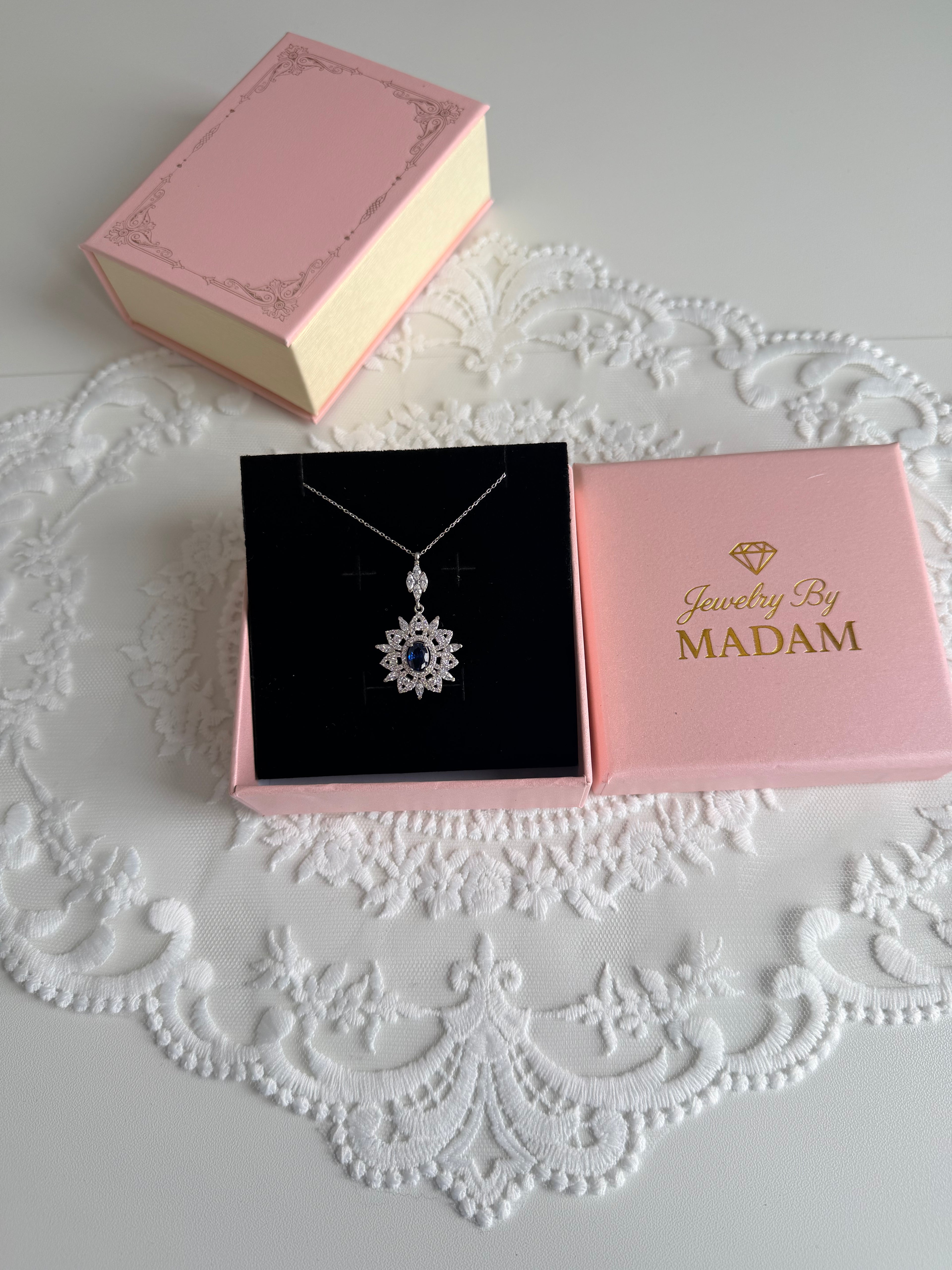 Sun of the Queen Sapphire Necklace