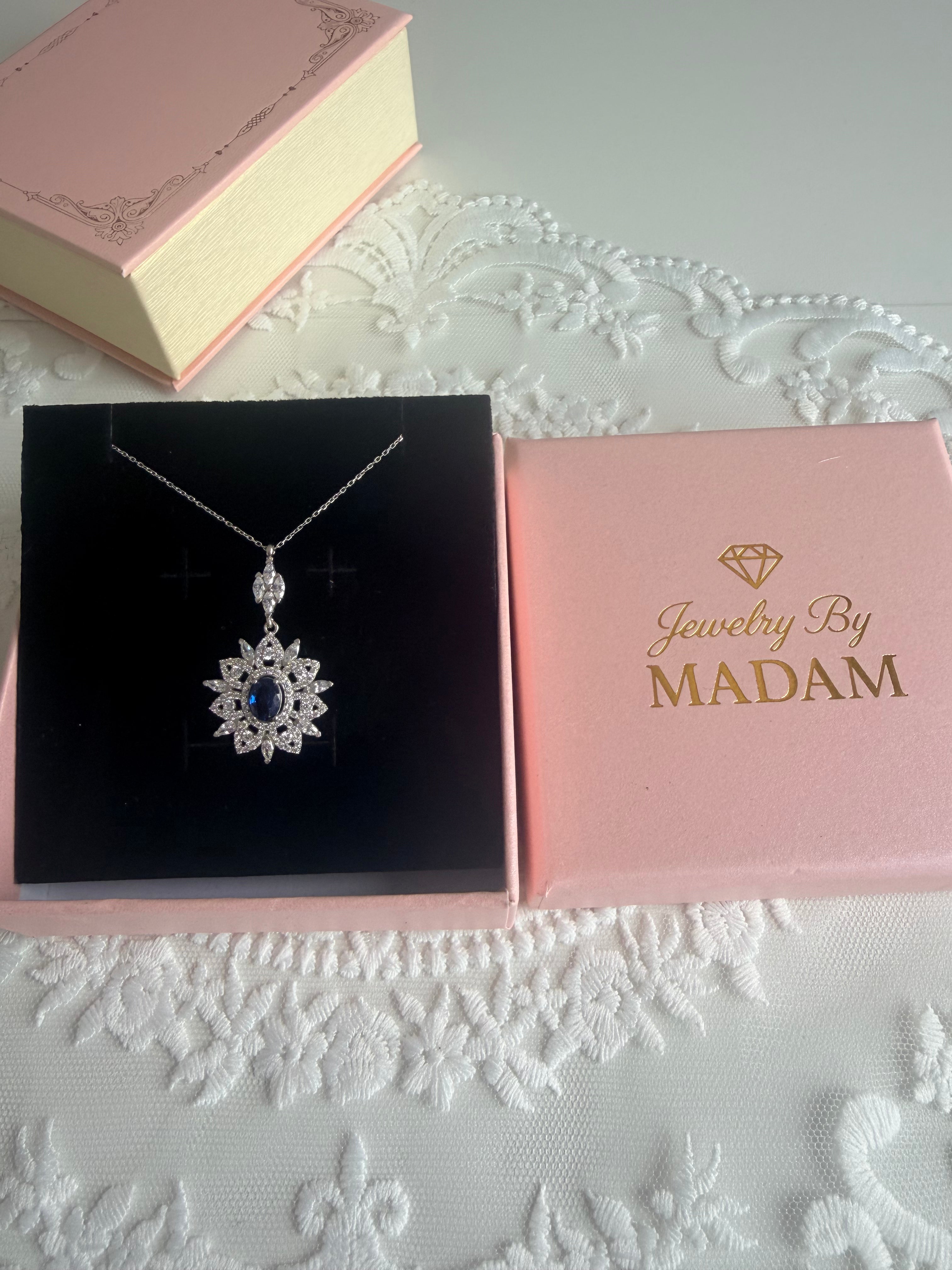 Sun of the Queen Sapphire Necklace