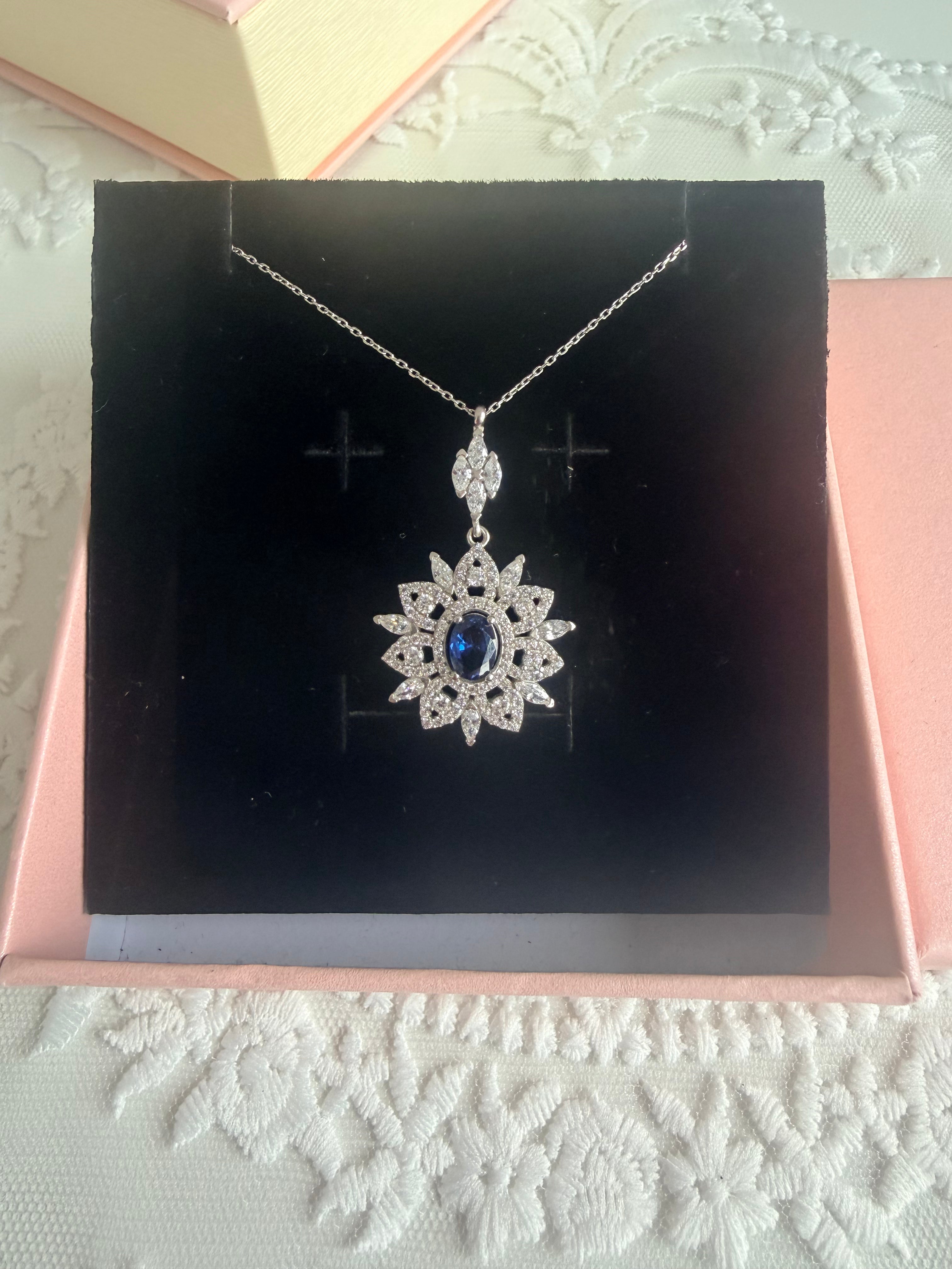 Sun of the Queen Sapphire Necklace