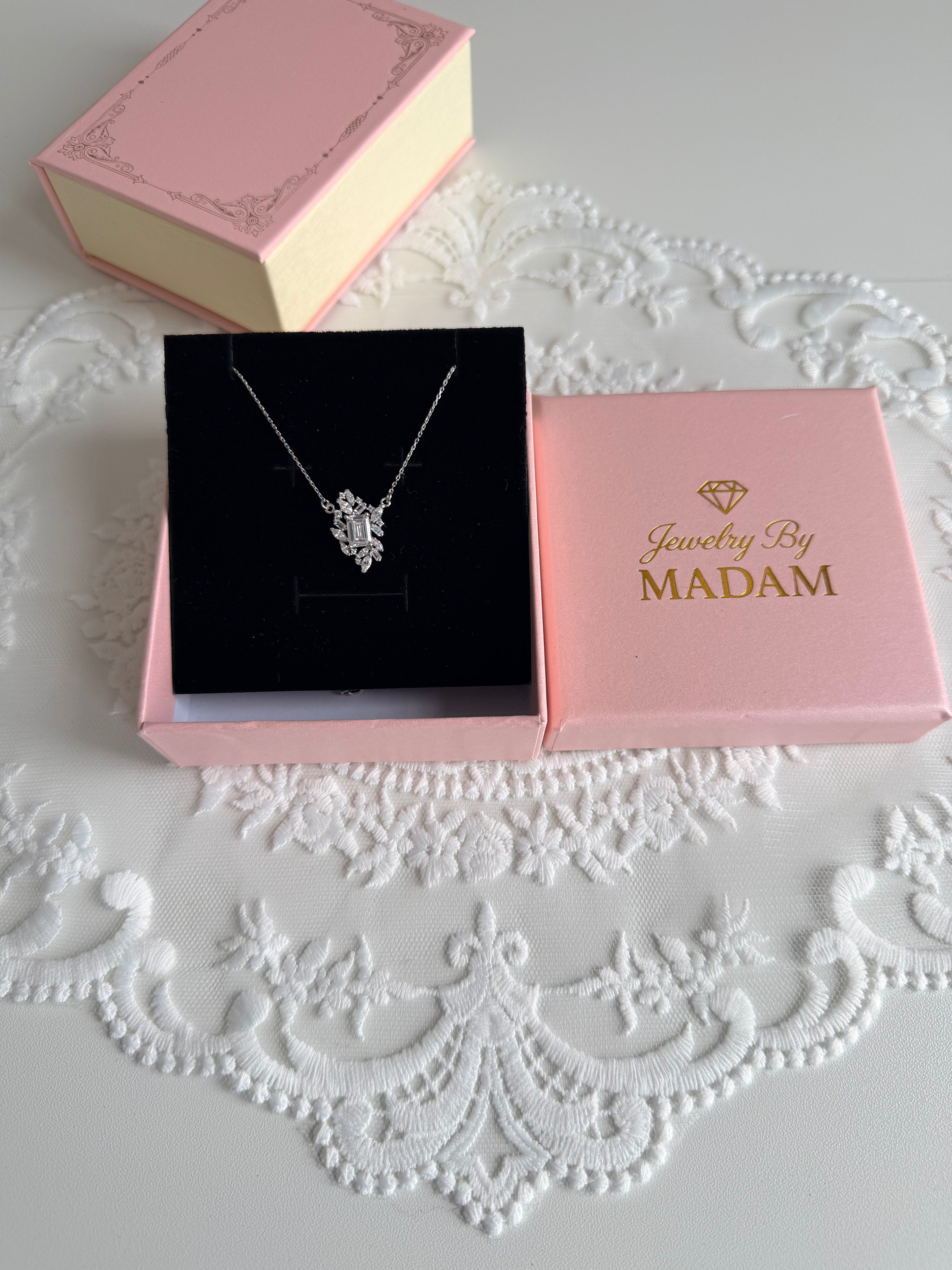Crystal Bloom 925 Sterling Silver Necklace