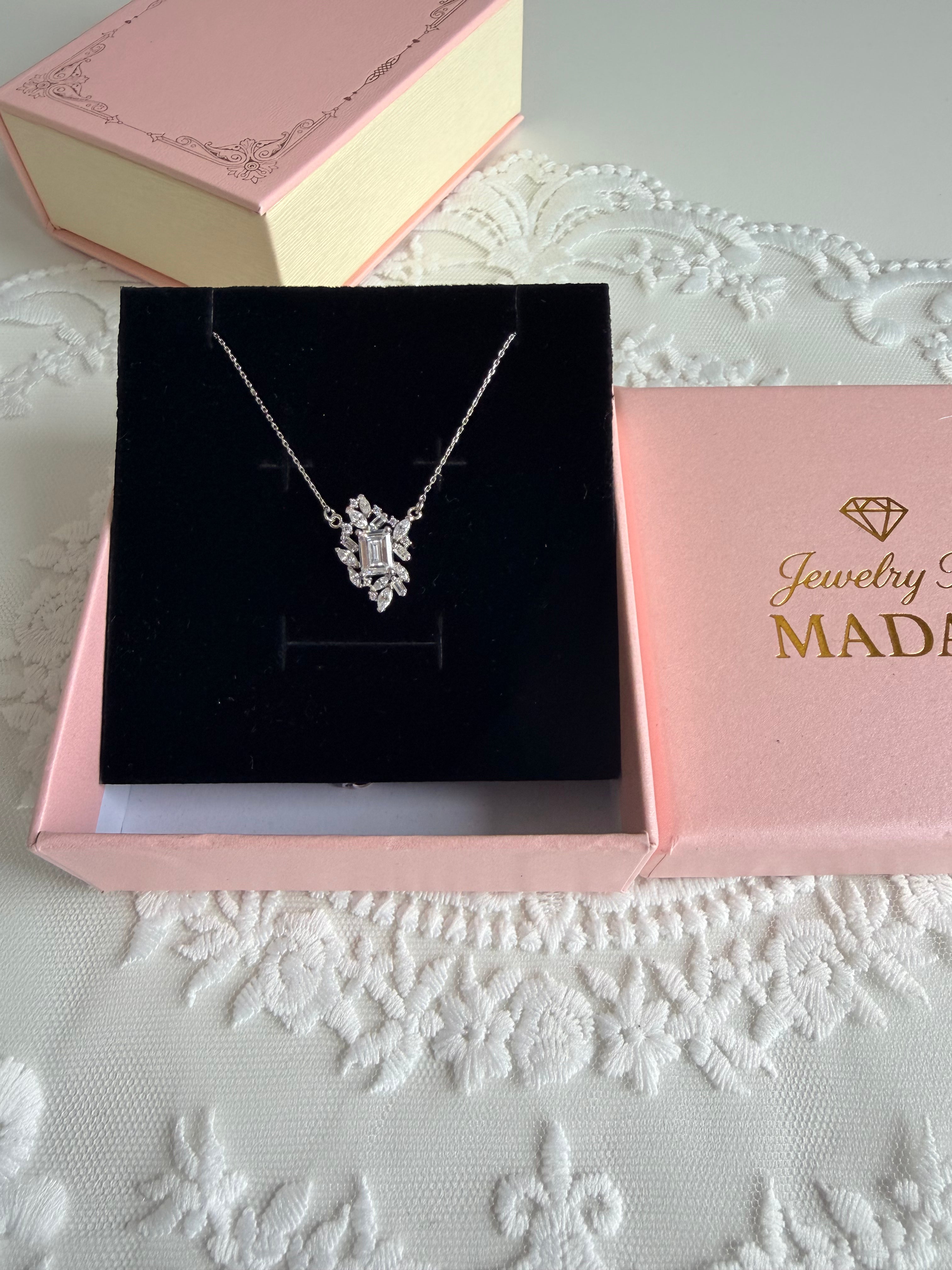 Crystal Bloom 925 Sterling Silver Necklace