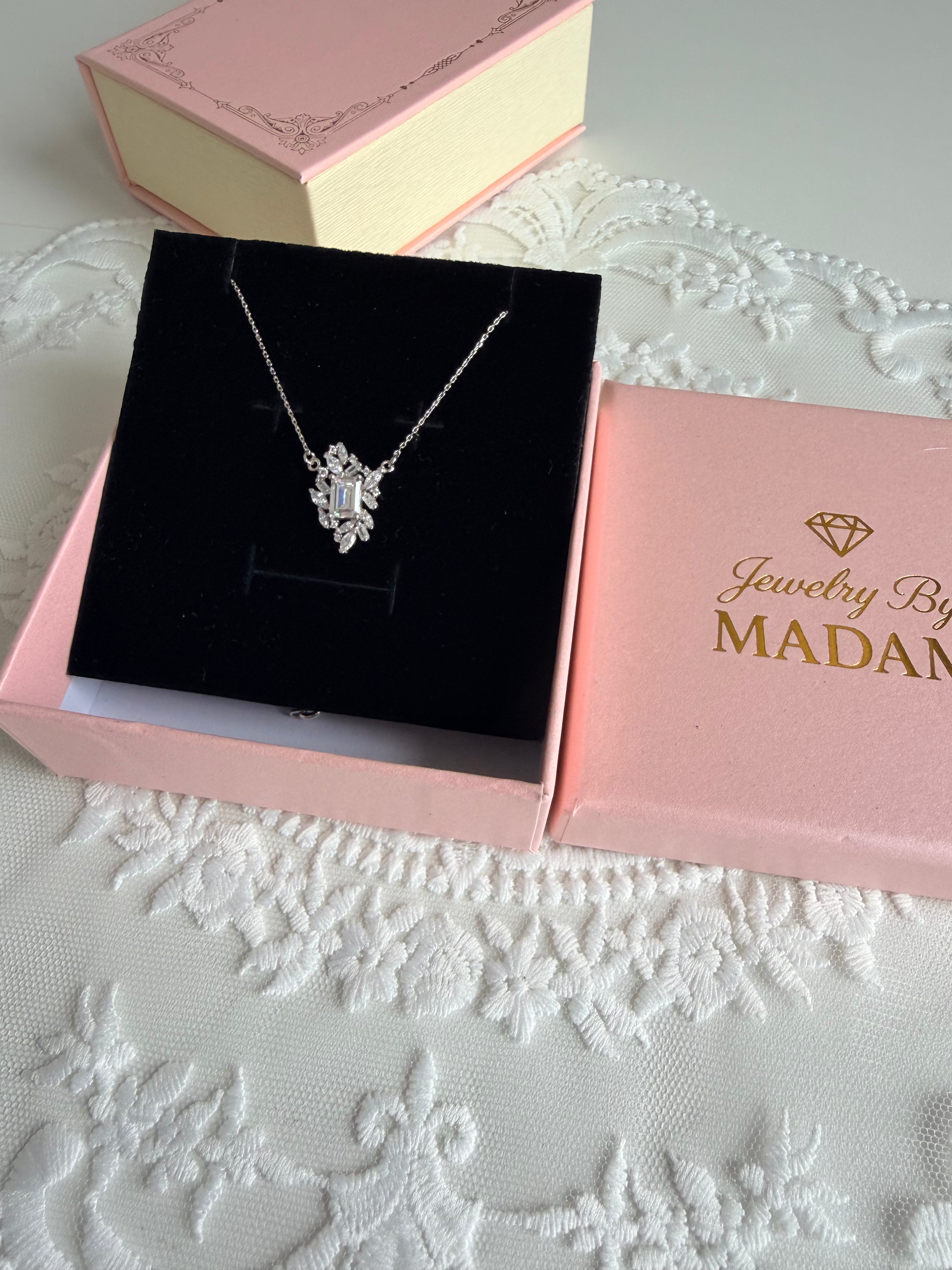 Crystal Bloom 925 Sterling Silver Necklace