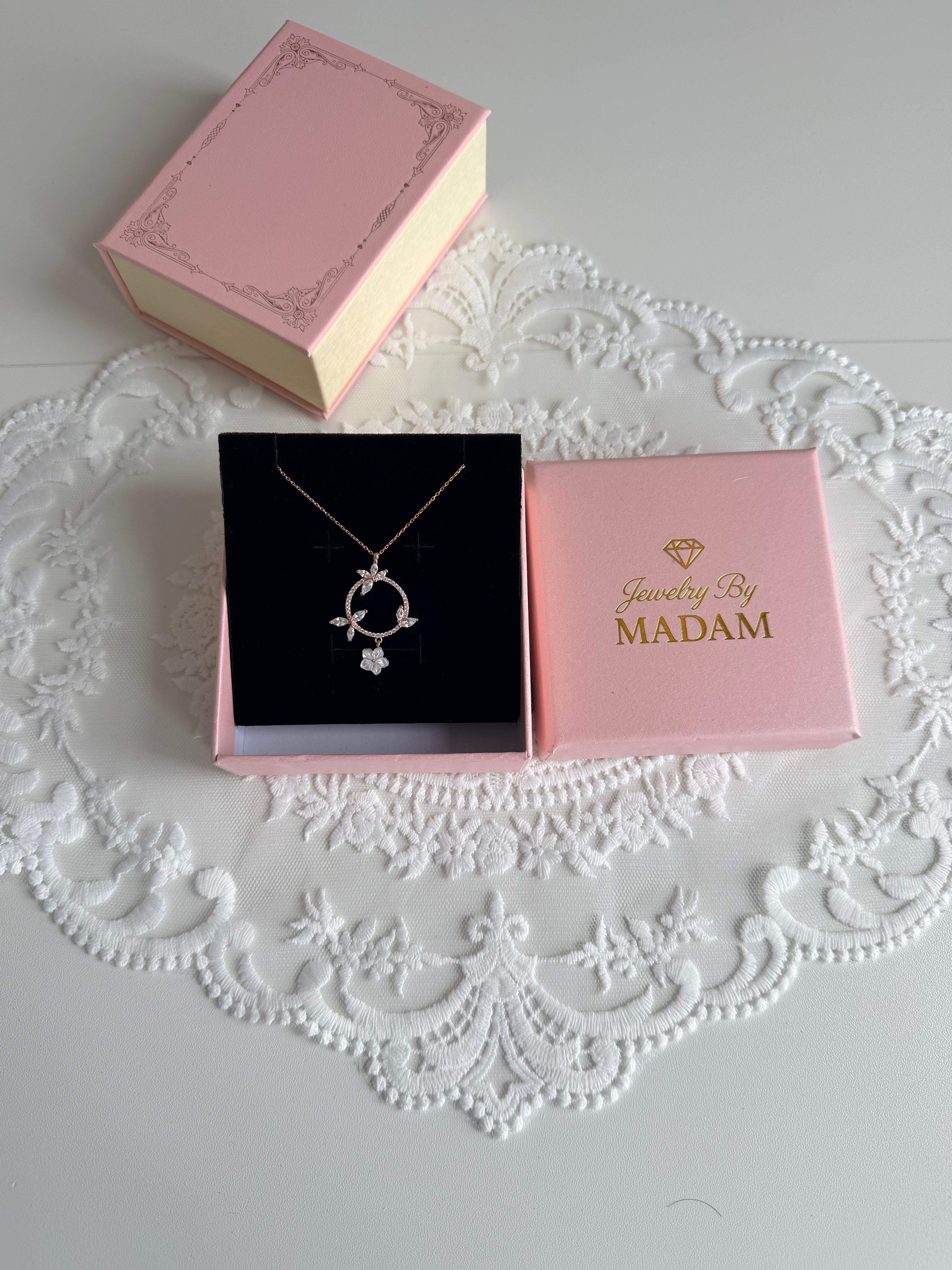 Blooming Rose 925 Sterling Silver Necklace