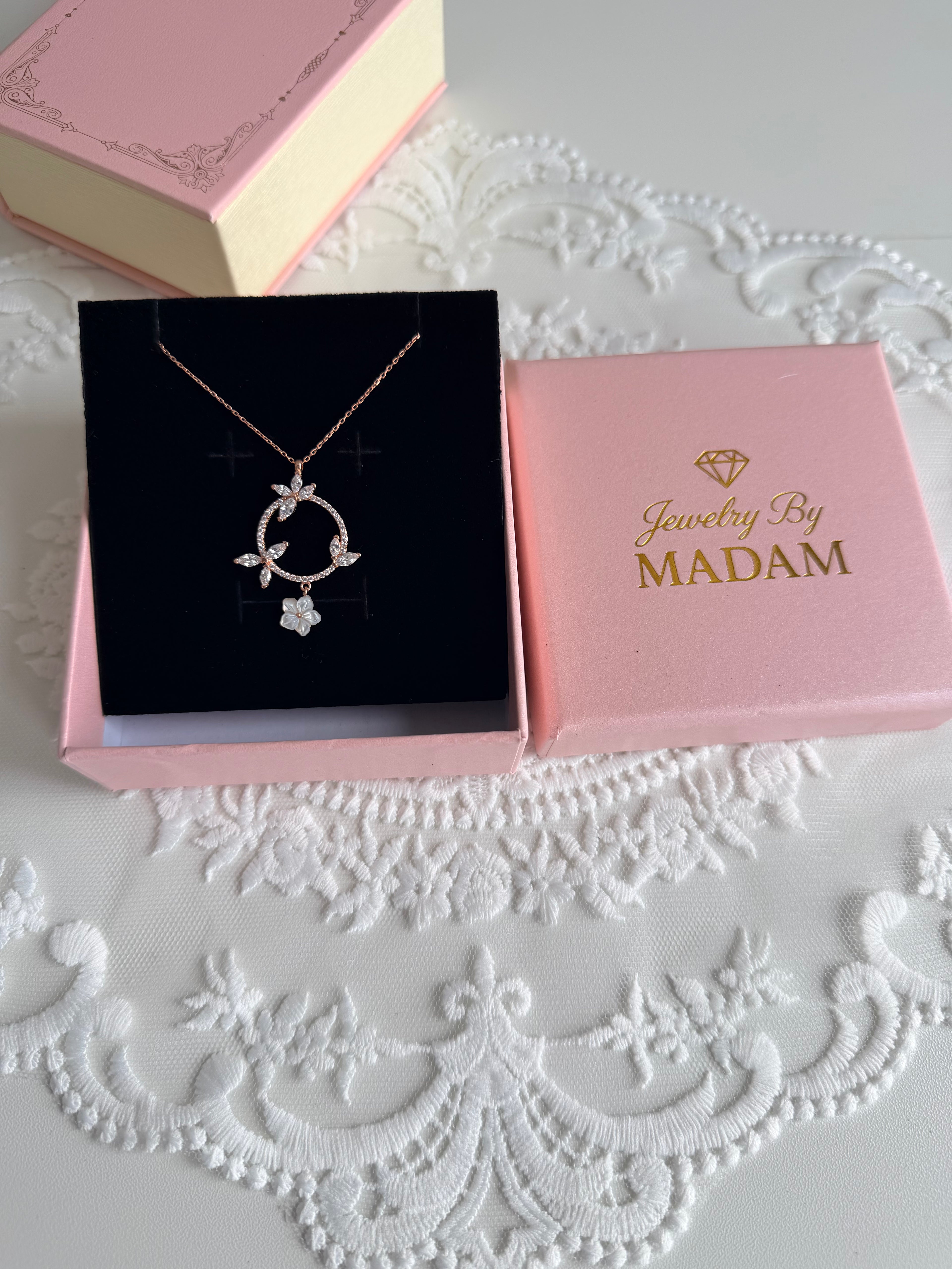 Blooming Rose 925 Sterling Silver Necklace