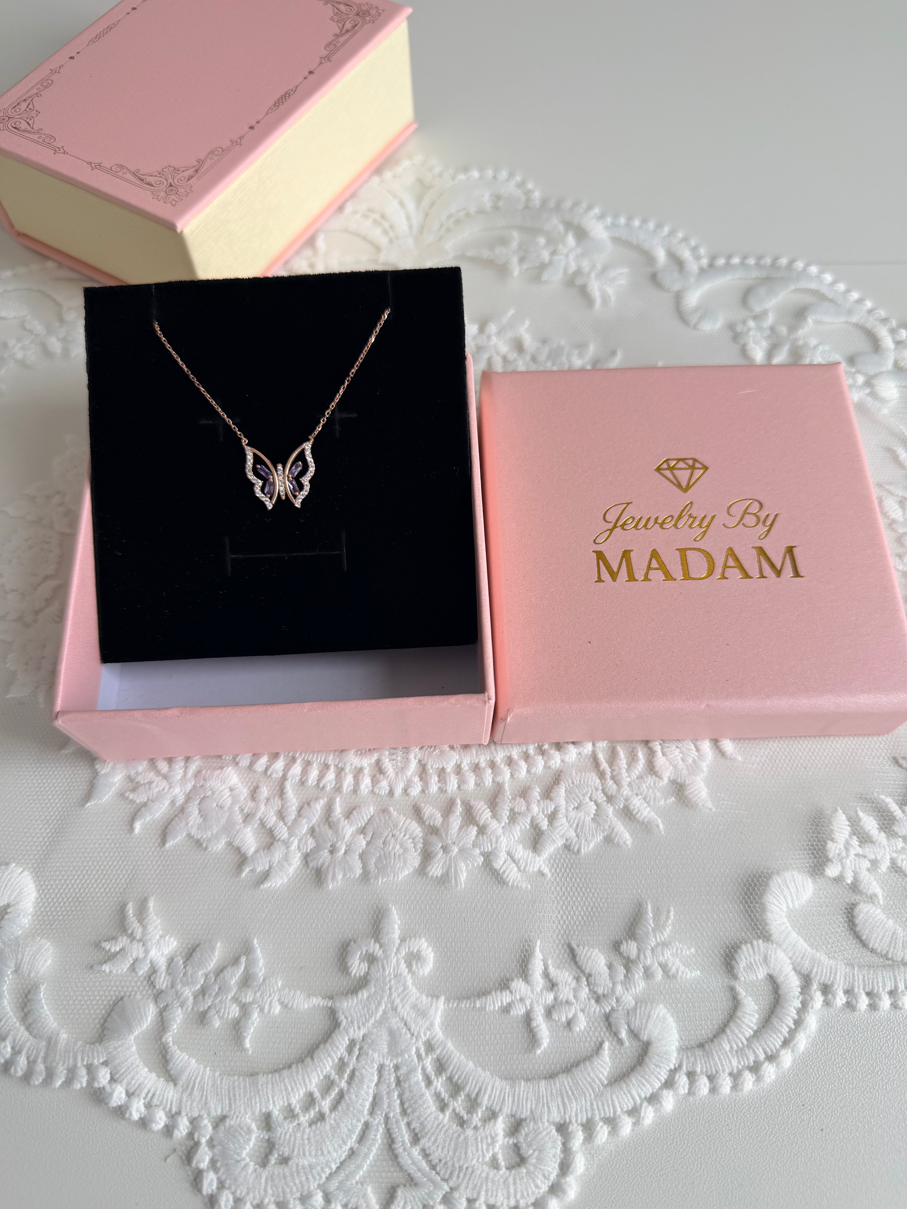 Elegant Amethyst Butterfly 925 Sterling Silver