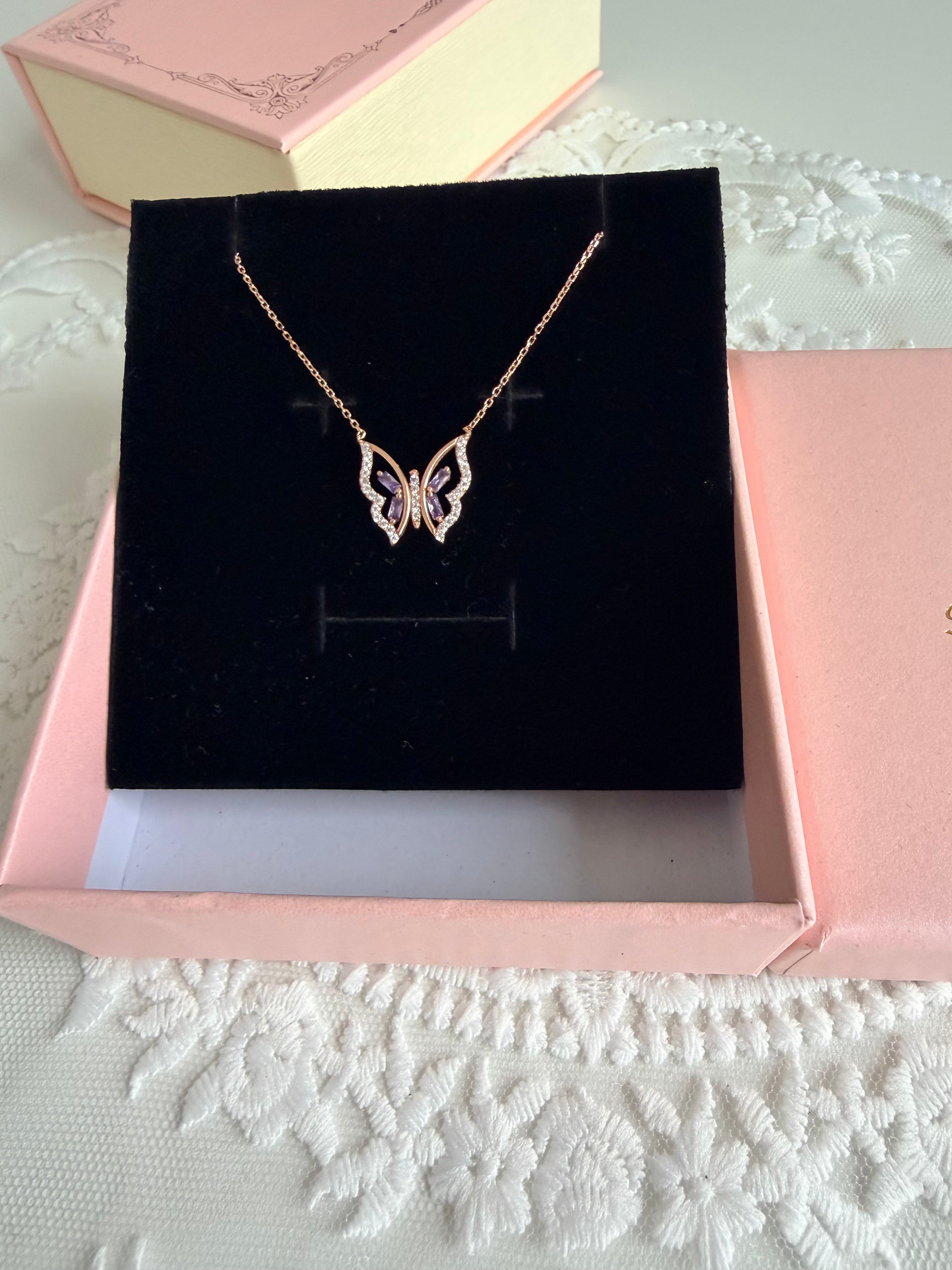 Elegant Amethyst Butterfly 925 Sterling Silver