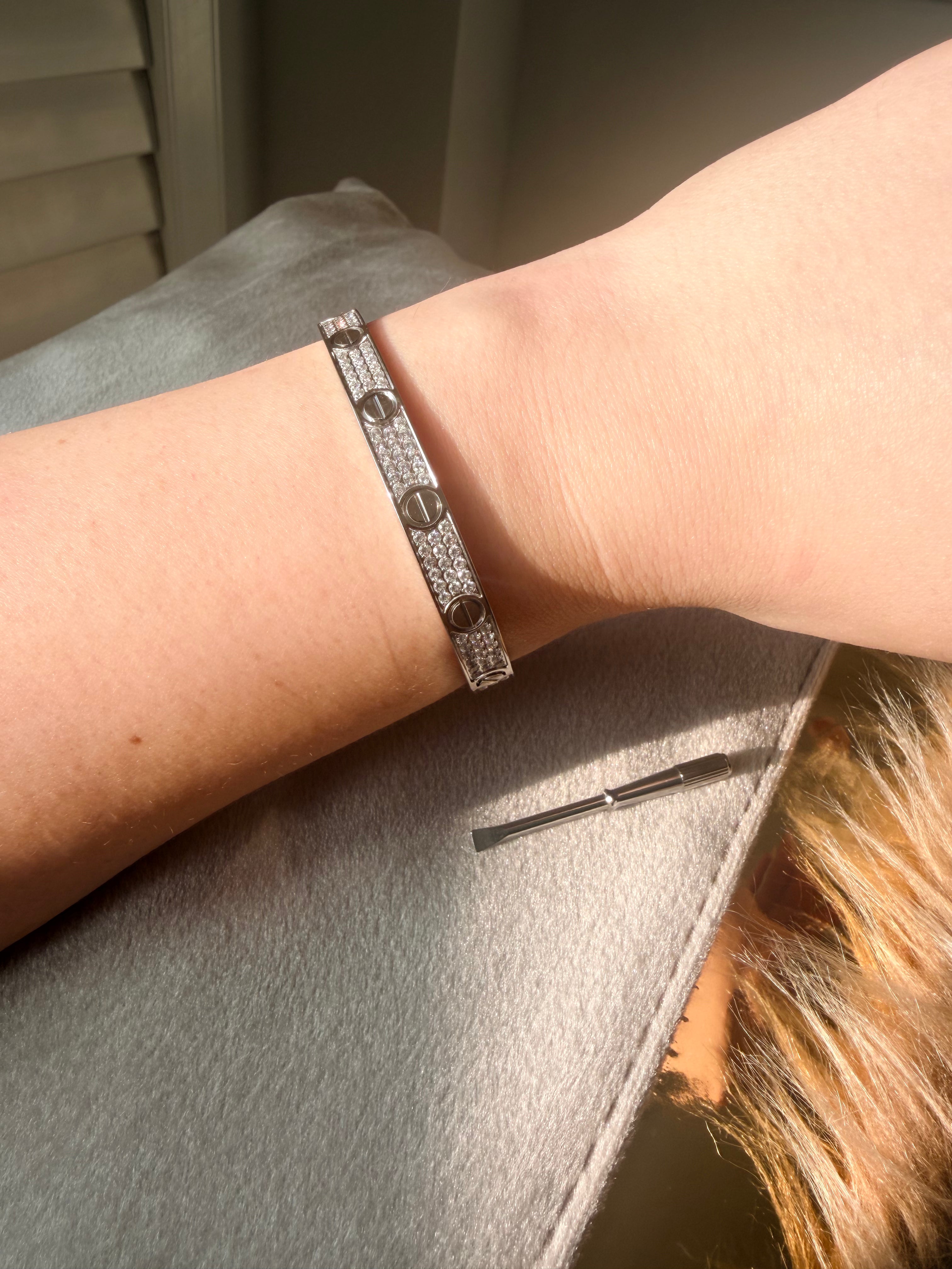 C Model Luxe Brand Silver Bracelet Stainless Steel 18k Gold Plated Waterproof