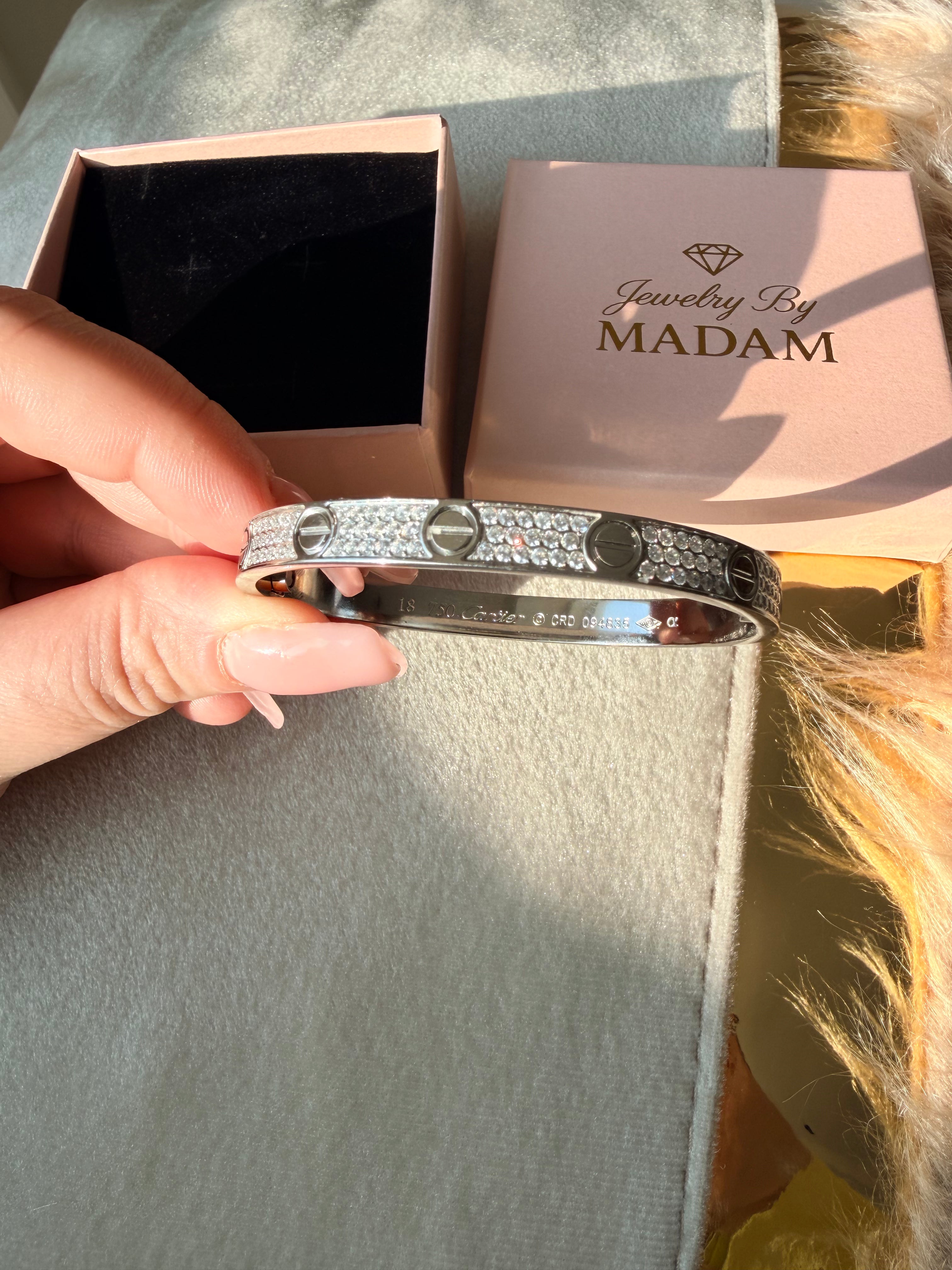 C Model Luxe Brand Silver Bracelet Stainless Steel 18k Gold Plated Waterproof