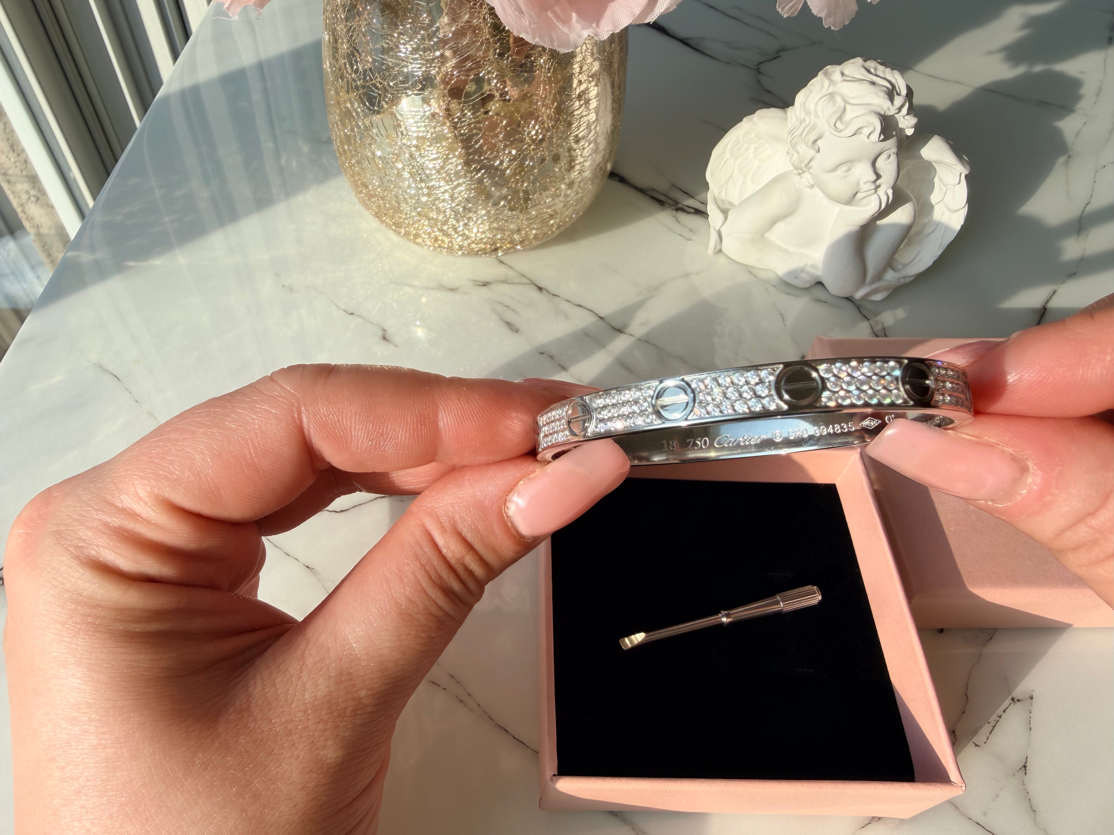 C Model Luxe Brand Silver Bracelet Stainless Steel 18k Gold Plated Waterproof