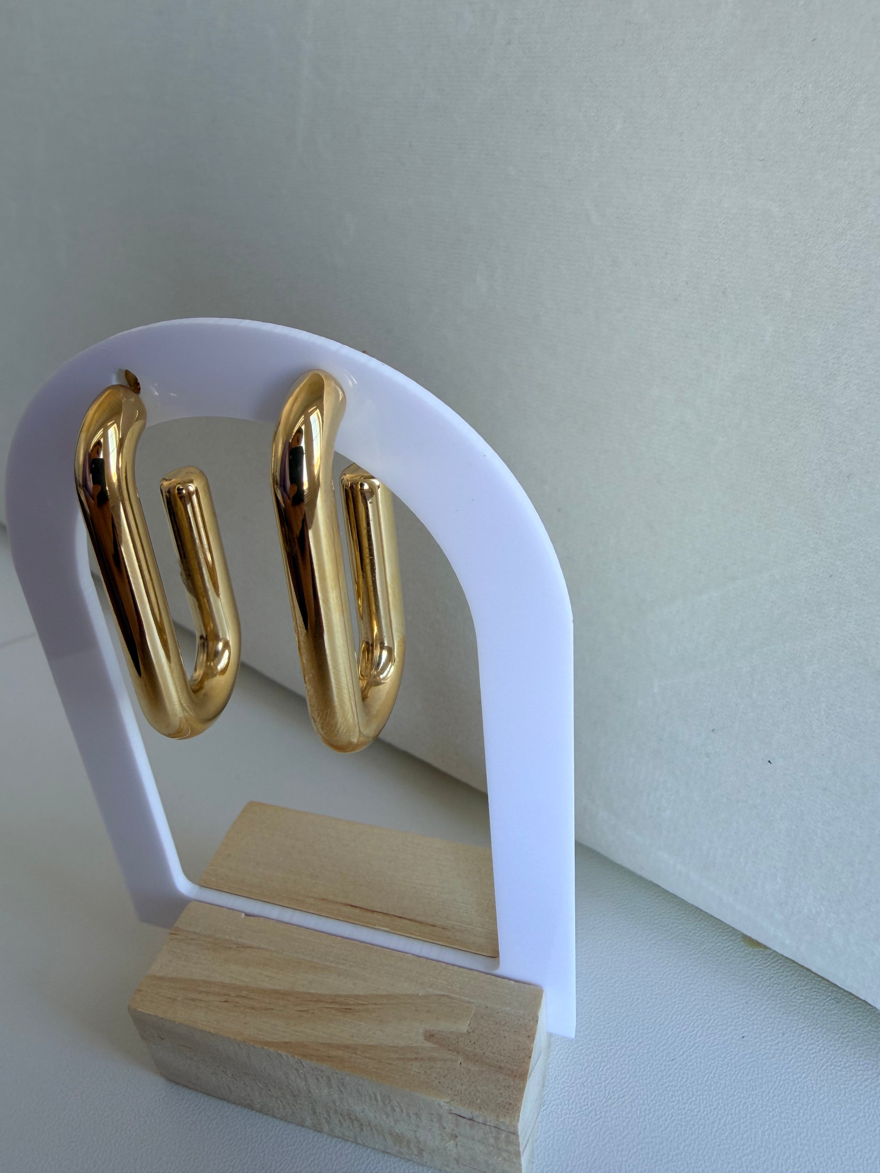 Geometric Gold Stainless Steel Earring