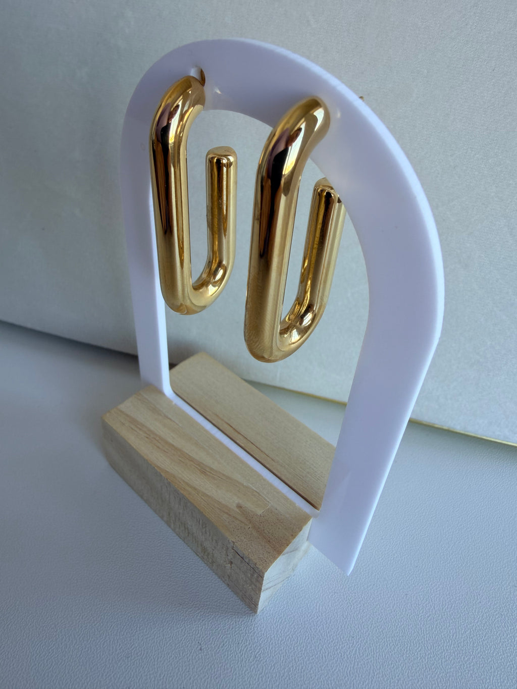 Geometric Gold Stainless Steel Earring
