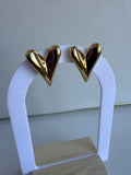 Hesrt Gold Stainless Steel Earring Non-Tarnish