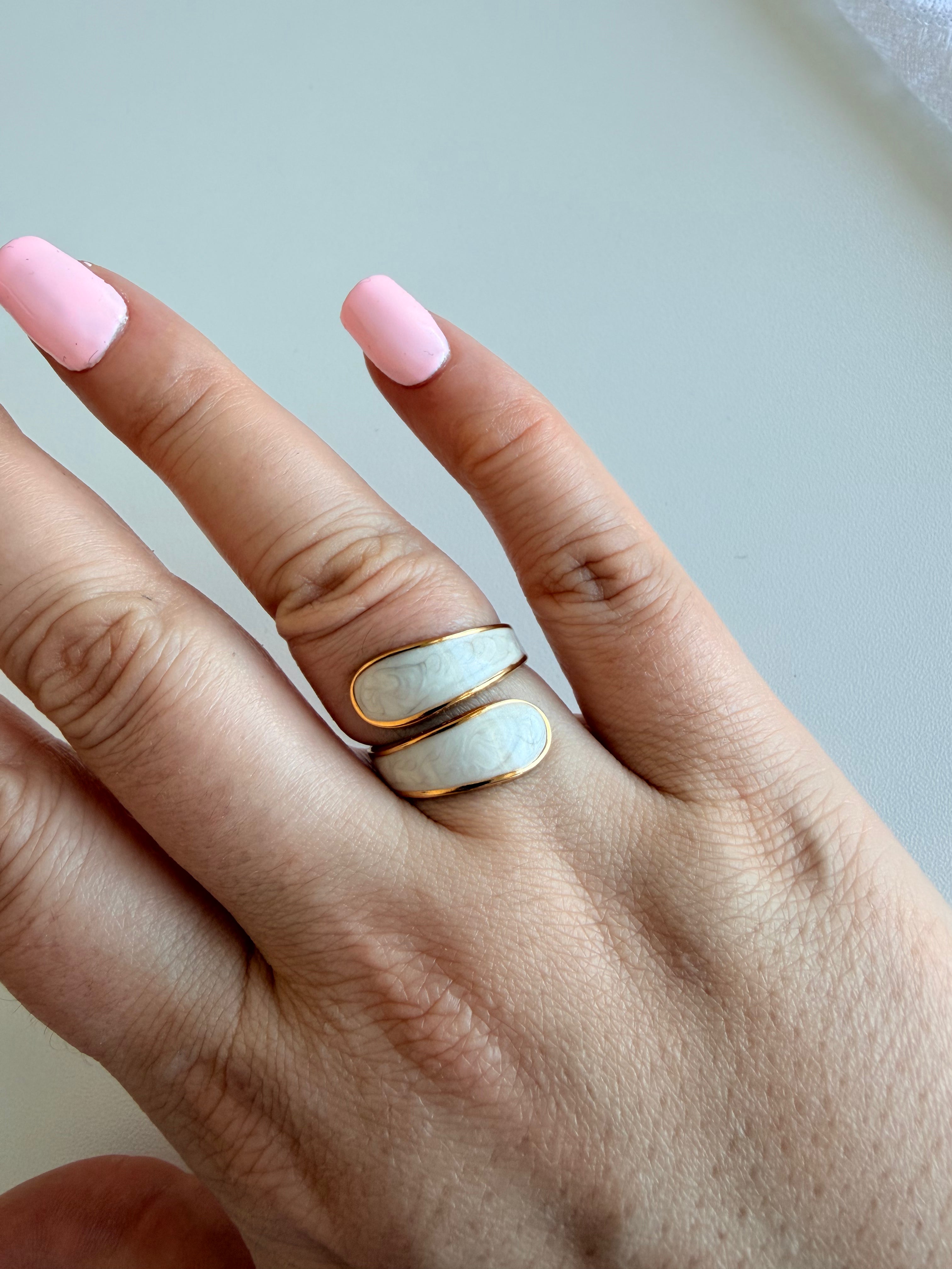 Pearl Cloud Ring Stainless Steel