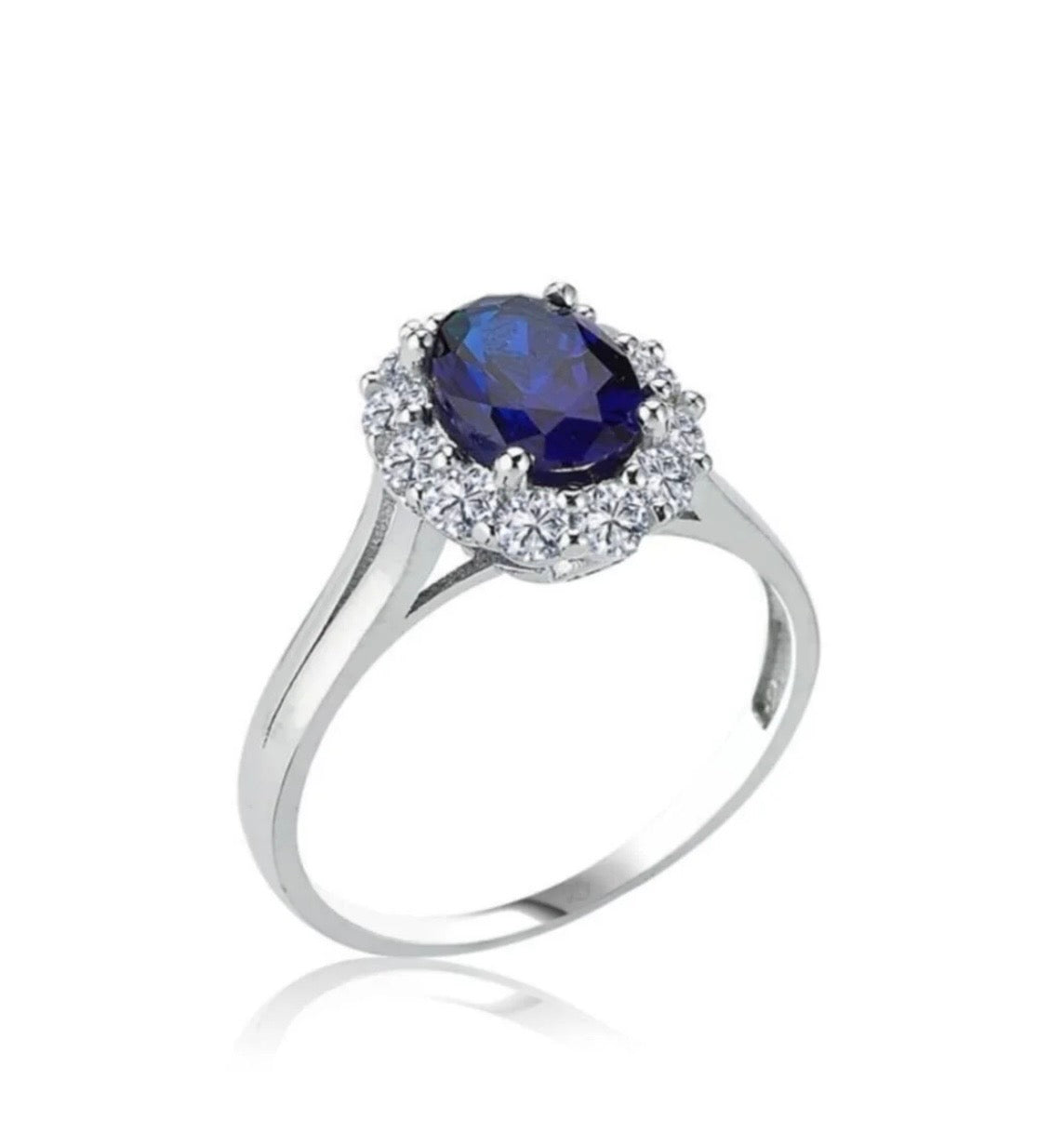 Synthetic Sapphire Ring
