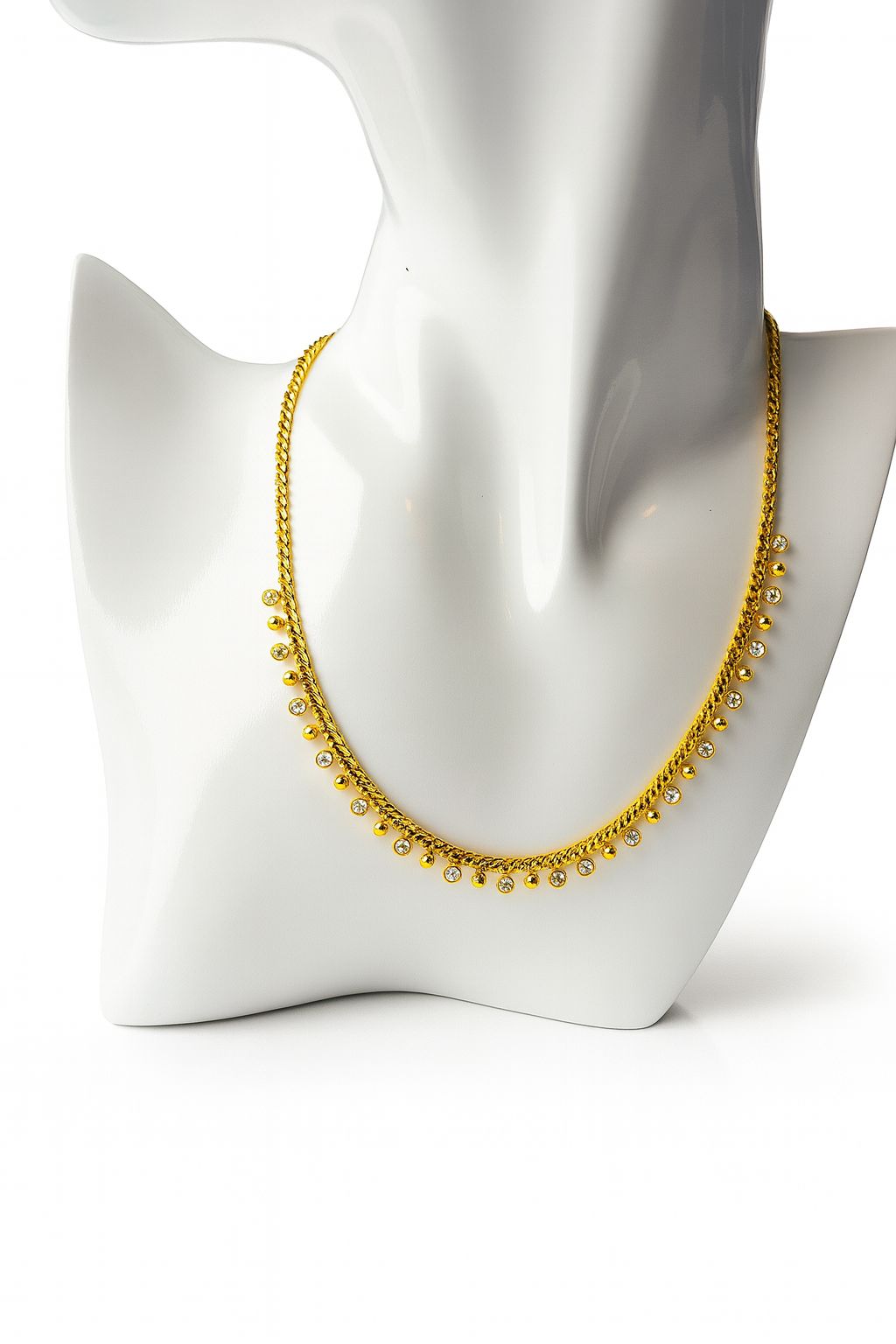 Luxury Gold-Plated Necklace with Crystal Pendants